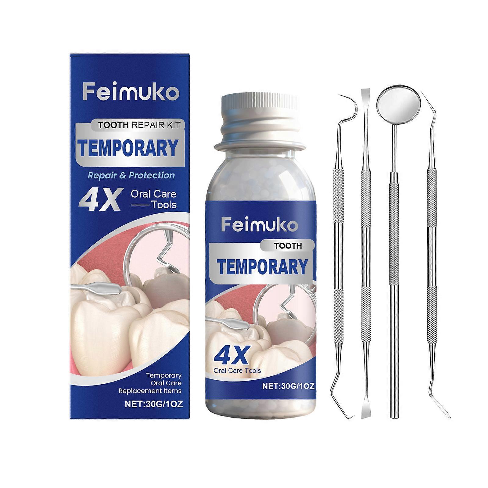 Tooth Repair Kit  Natural DIY Moldable Filling Fake Teeth Temporary Fix Kit  Safe & Fast Solution for Confide  Fixing The Missing  Broken Teeth & Gaps