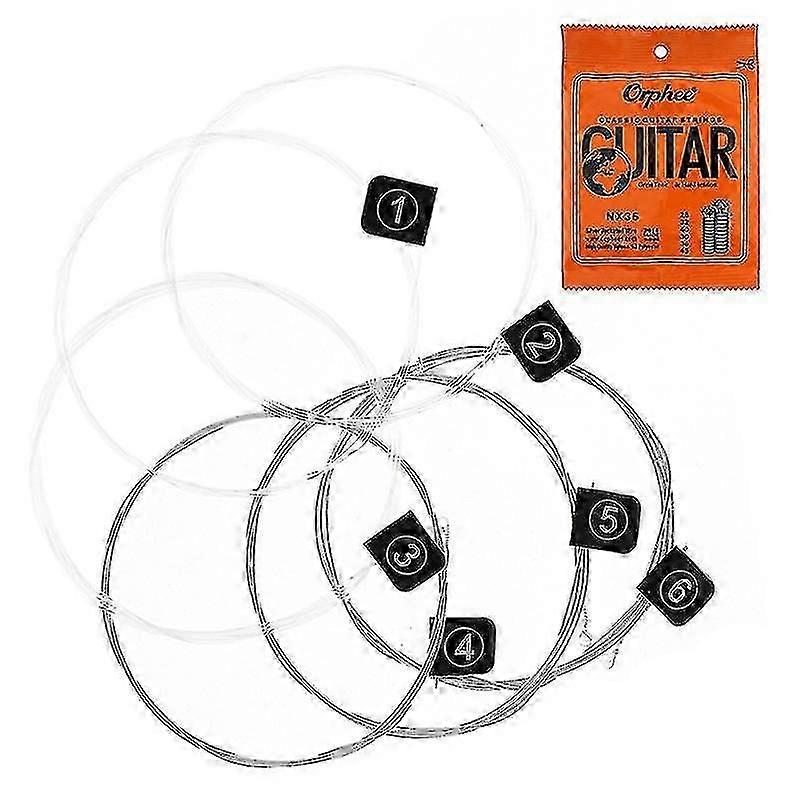 6pcs/set Guitar Strings Conventional Classical Guitar String Series E/b/g/d/a/e Use High- Nylon Wi hwySH