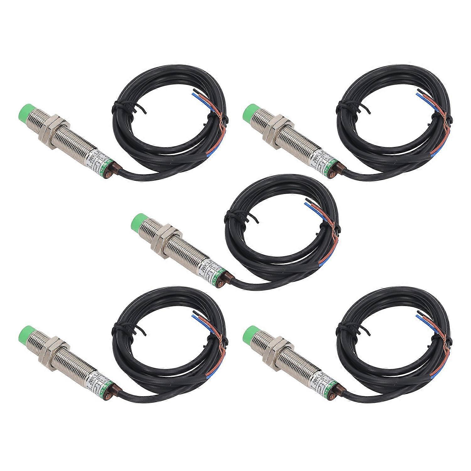 5 Pcs Inductive Proximity Sensor M12 Approach Sensor NPN NC IP65 Waterproof Proximity Switch