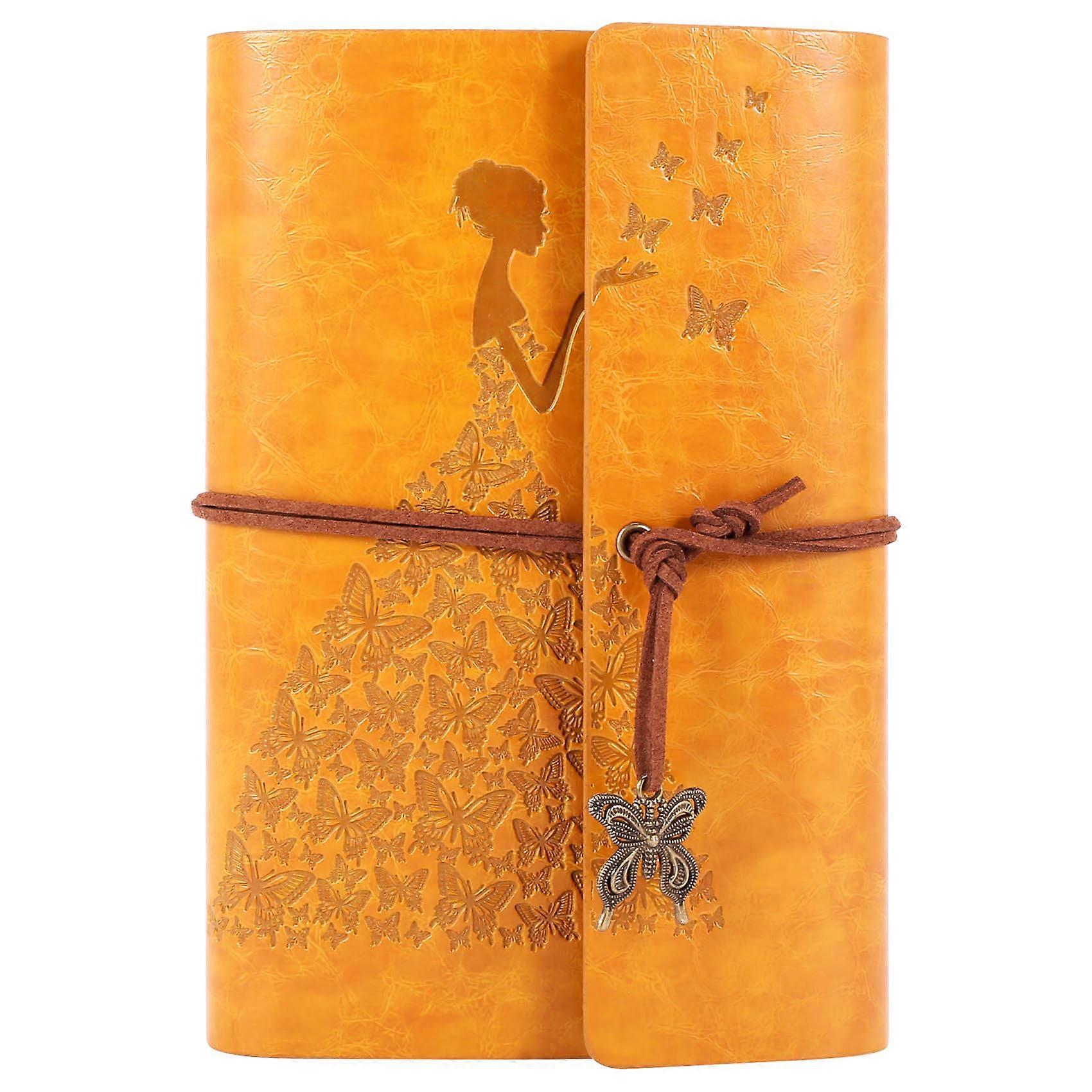 Refillable Notebook Journals,A6 Leather Bound Travel Diary