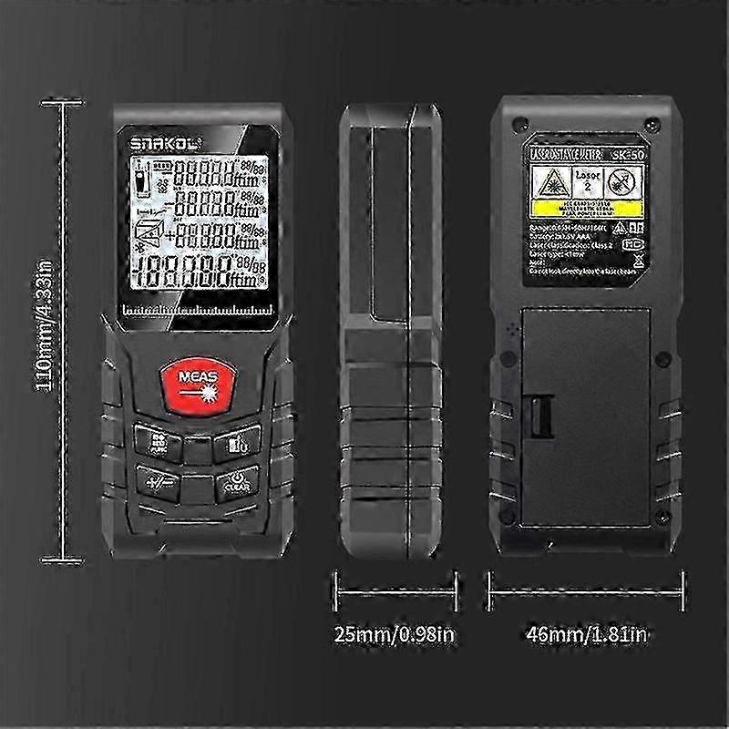 Electronic Ruler Multiple Measurement Modes 100M Handheld Laser Rangefinder Construction Ruler Test Tool 2025