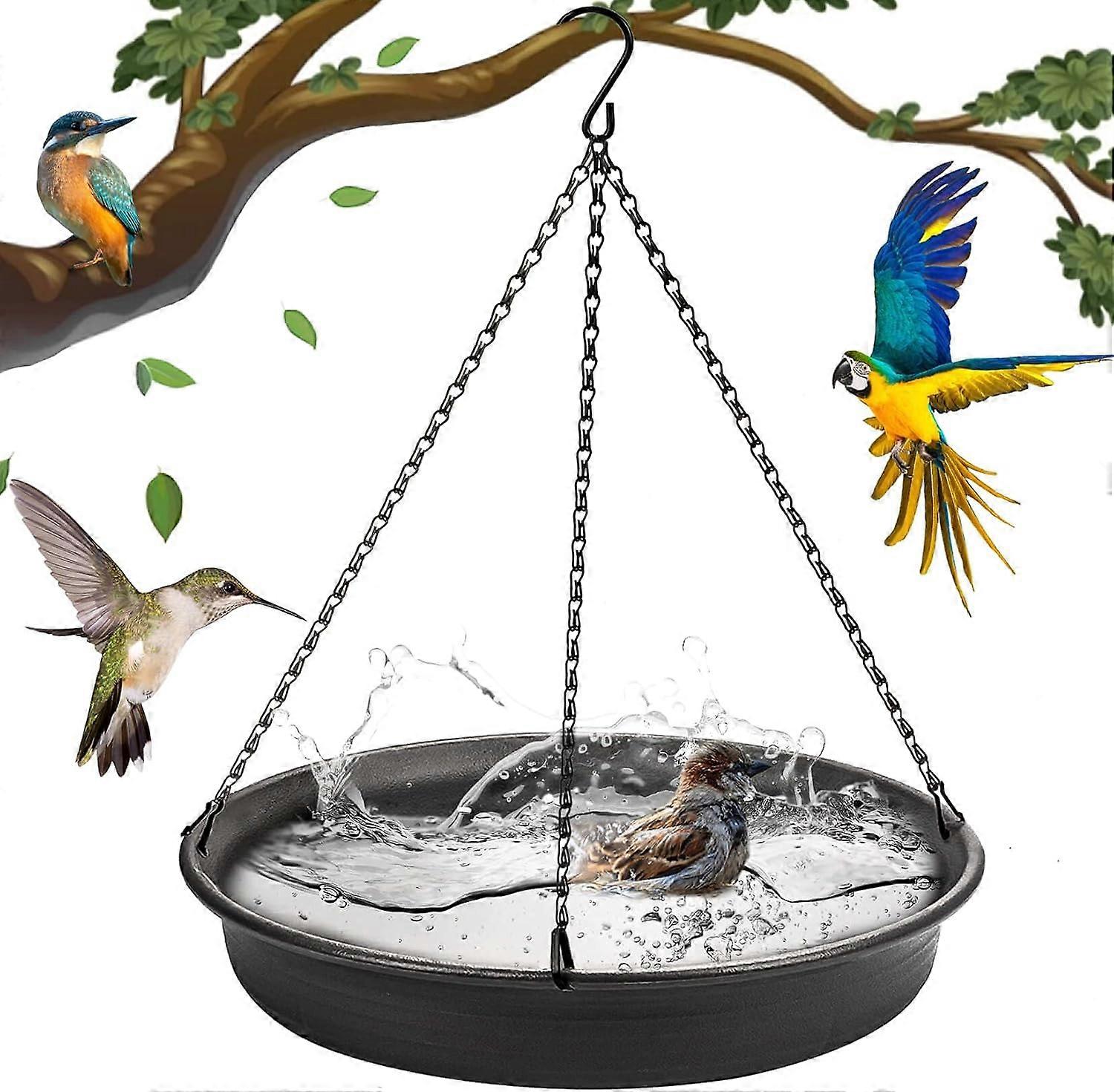 Hanging bird baths, bird feeders