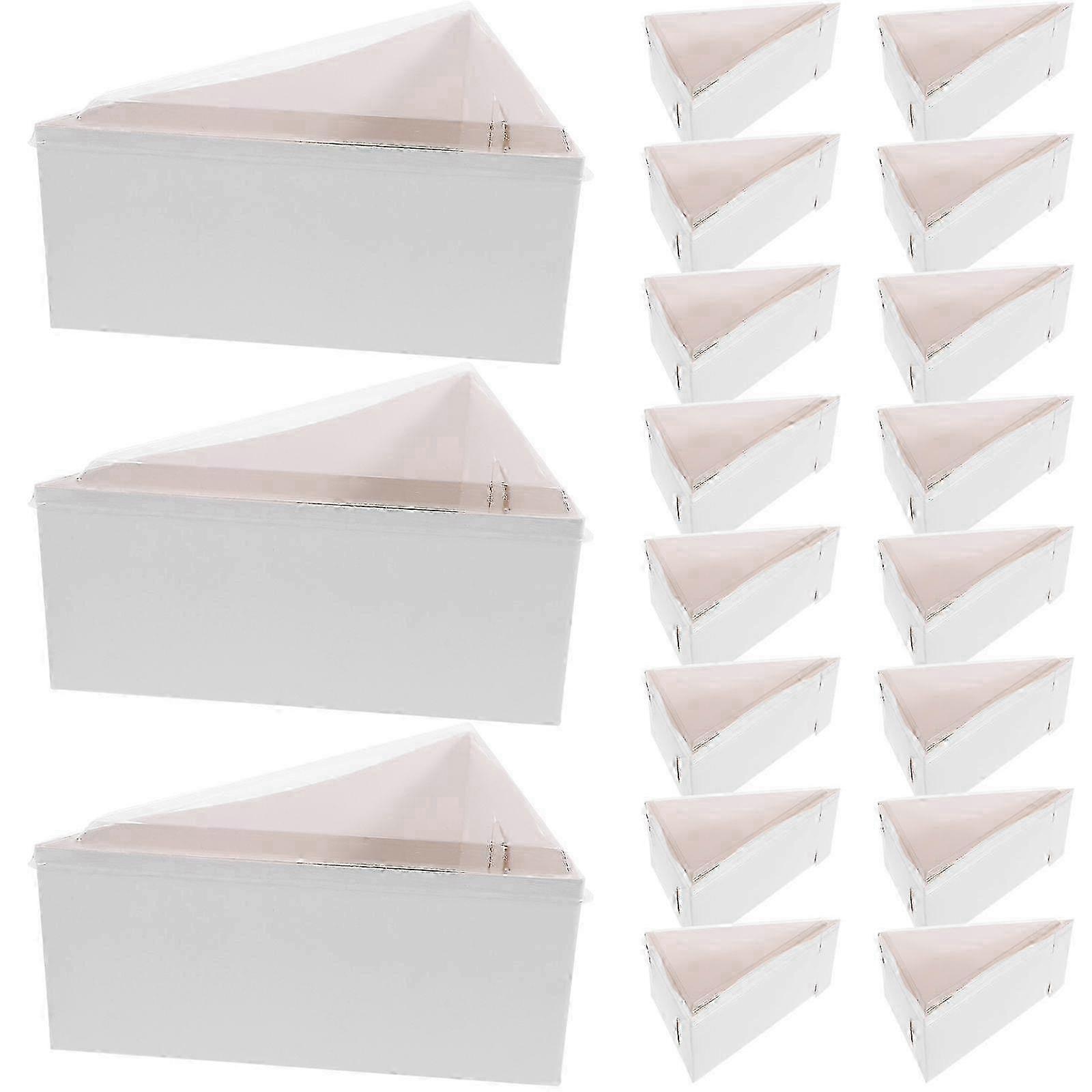 50 Sets Of Triangle Cake Slices Boxes Cake Box Triangle Cake Slice Case Cake Slices Packaging Cake Container