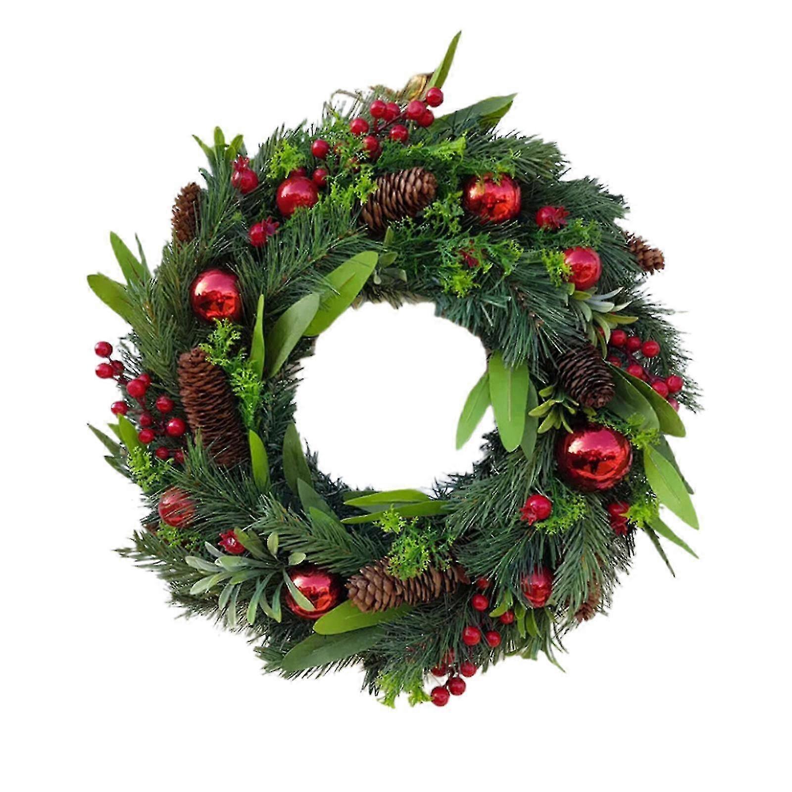 Christmas Wreaths for Front Door with Snowflake Design