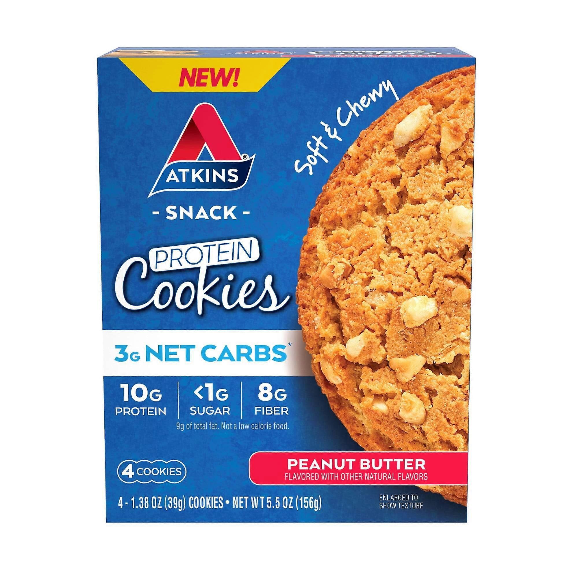 Atkins Soft And Chewy Peanut Butter Protein Cookie, 4 Ea