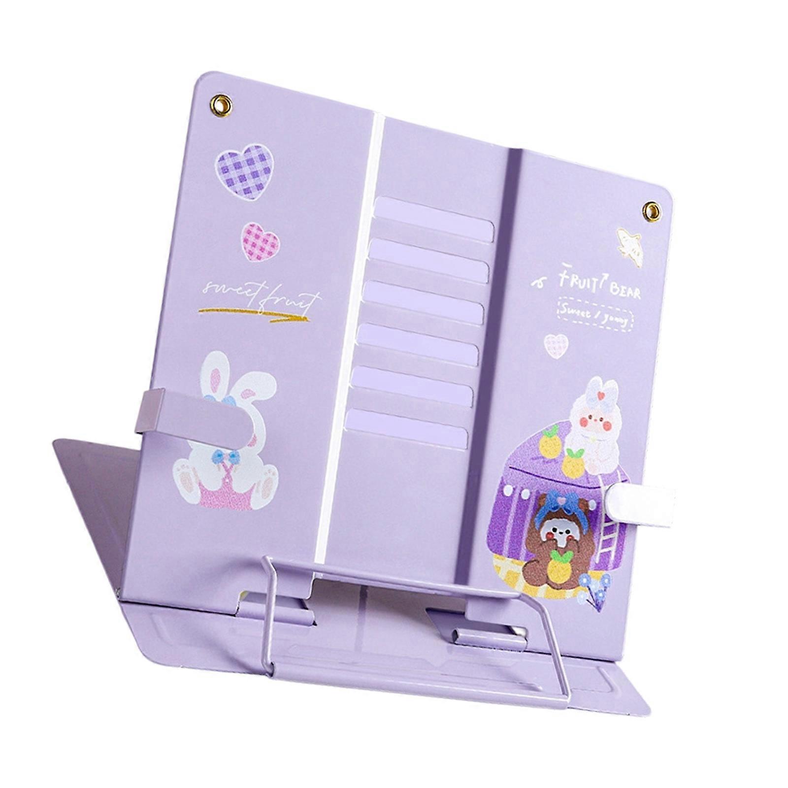 Ergonomic Foldable Reading Stand Metal Frame Adjustable Angles Secure Grip Base For Books Tablets  2