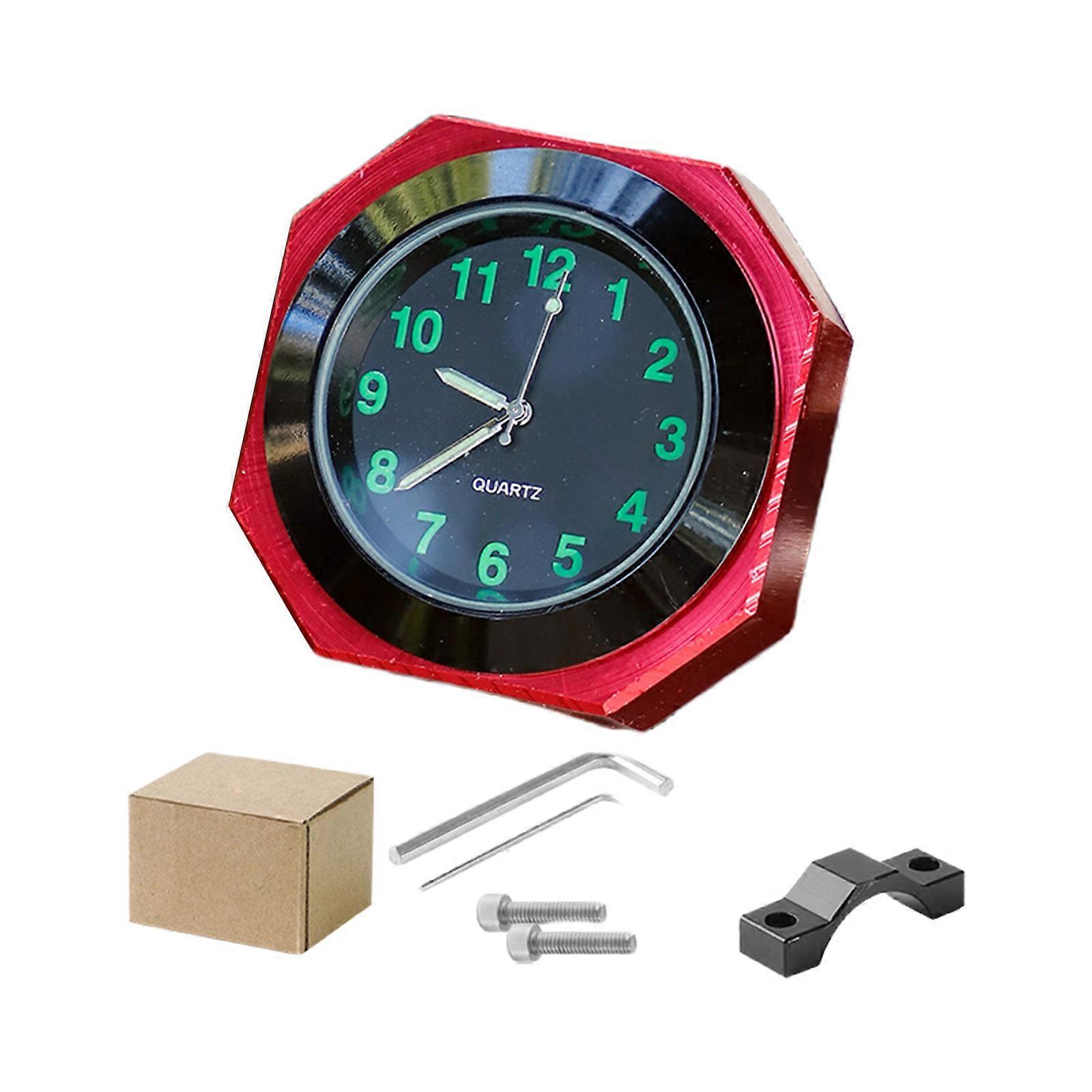 High Precise Motorcycle Dashboard Timekeeper Metal Housing For Shockproof Long Lasting Use Universal Mounting System Multicolor