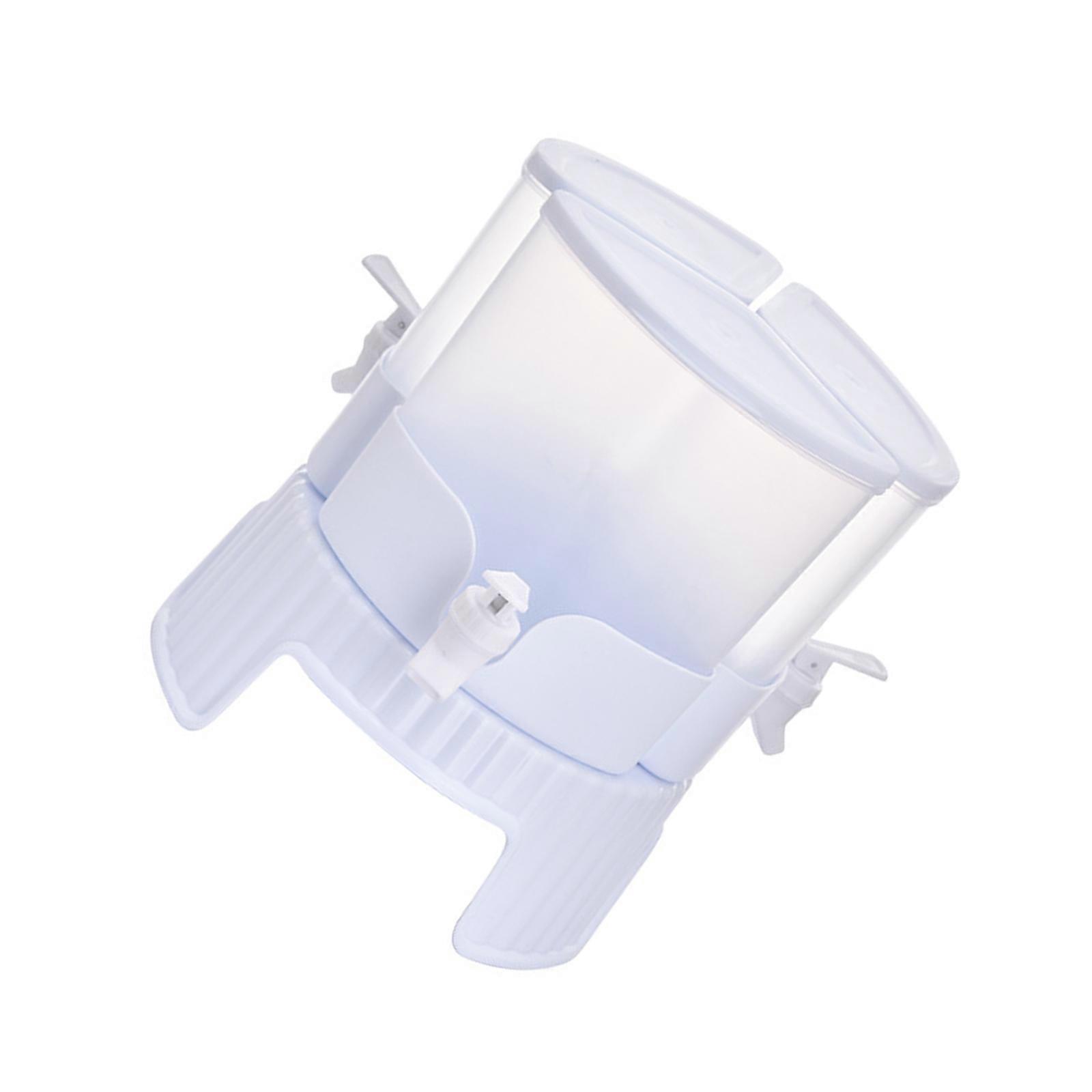 Rotating 3 Spigots Refrigerator Pitcher Dispenser High Capacity Leakproof Fruit Teas Container For Family Outdoor Use Multicolor
