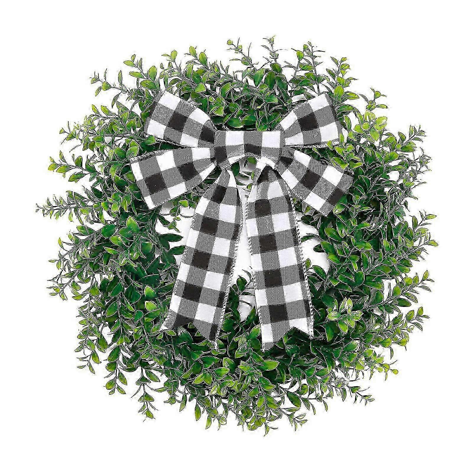 Elegant Farmhouse Craft Ribbon For Year-Round Decor, Wired Edge Decorative Bows With Buffalo Check Pattern, Suitable For DIY Projects And Holiday