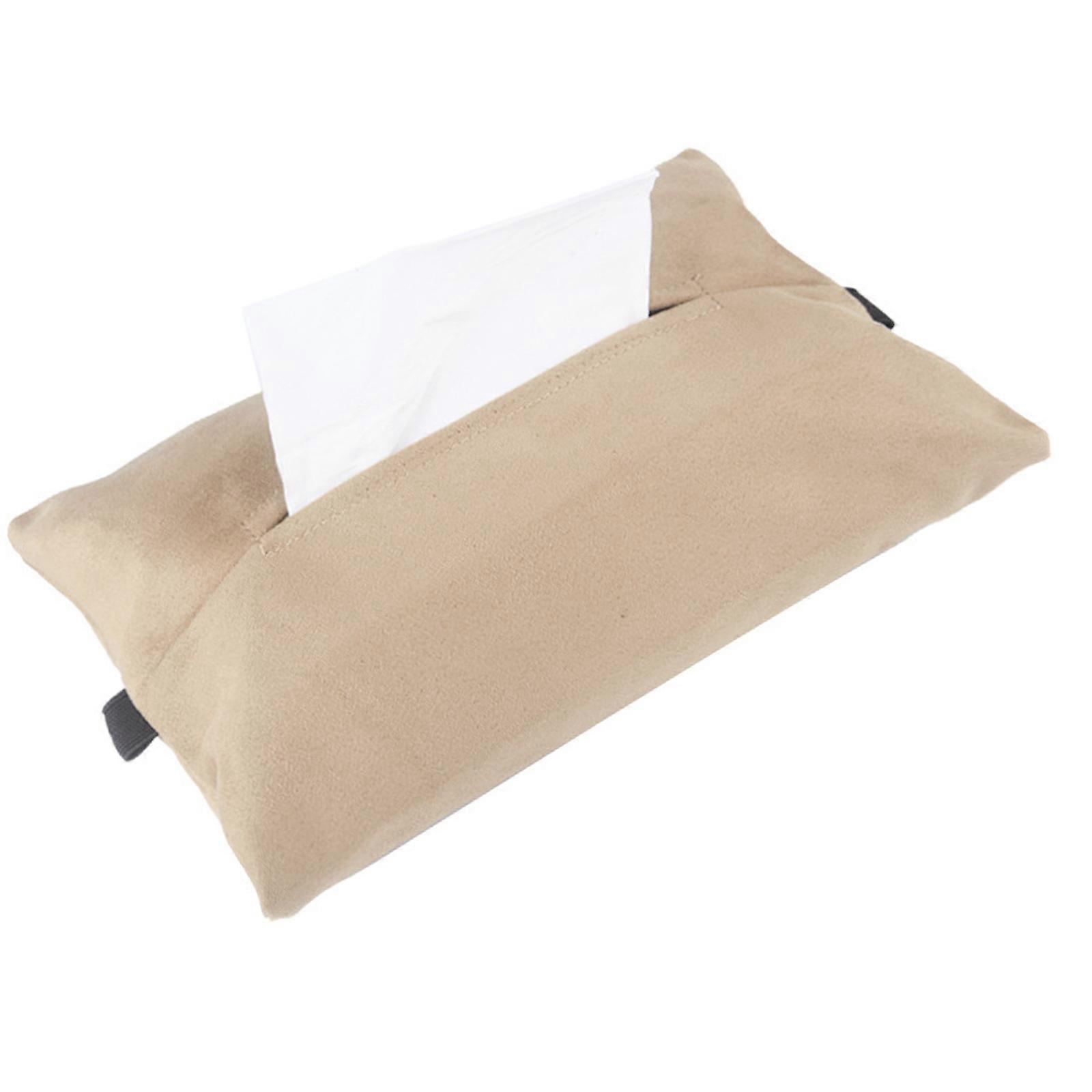 Car Tissue Box Holder Center Console Armrest Napkin Box Backseat Tissue Case with Fix Strap Multicolor