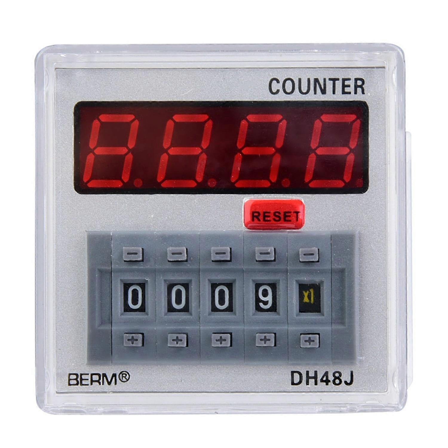DH48J‑A Digital Counter Delay Time Relay LED Display 1‑999900 11‑Pin (24V AC/DC)
