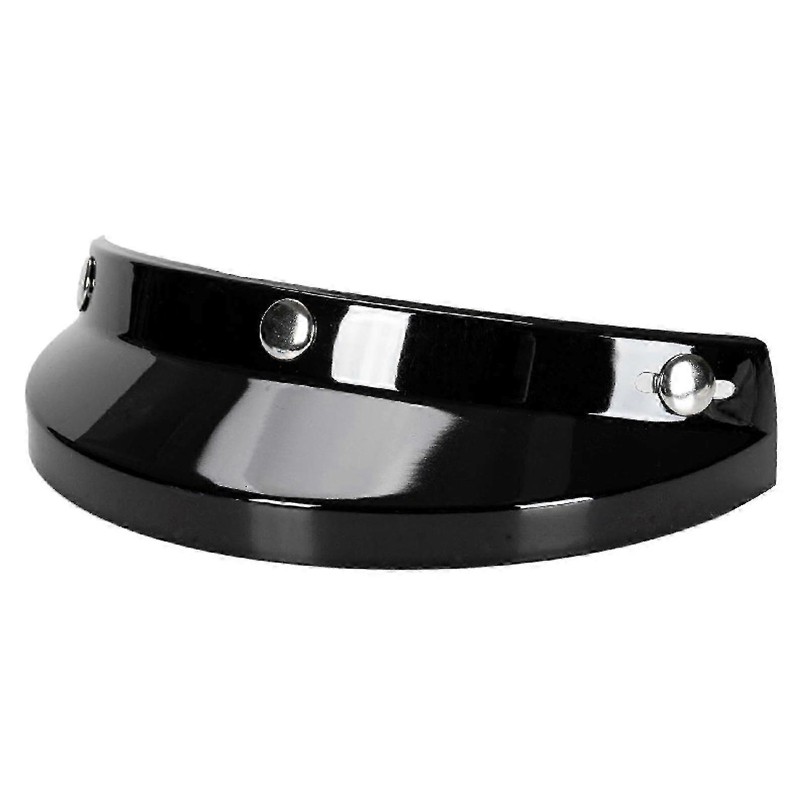 Universal 3 Snap-Button Visor Flip Up Wind Shield Fit for Open Face Motorcycle-Helmet Anti-UV Fog Windproof Accessories Black
