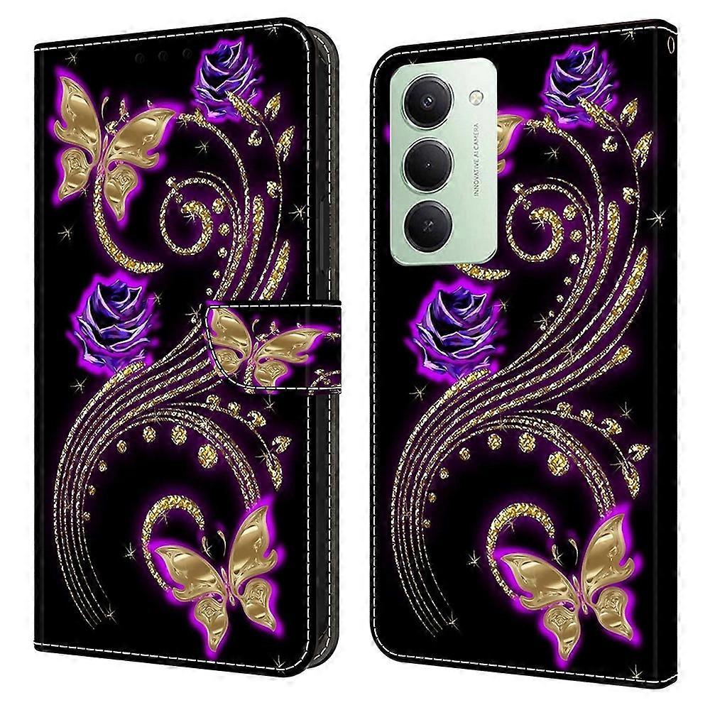 Étui portefeuille en cuir PU à motif 3D avec support, compatible avec le Xiaomi Redmi 15 4G (UE) (171 mm).