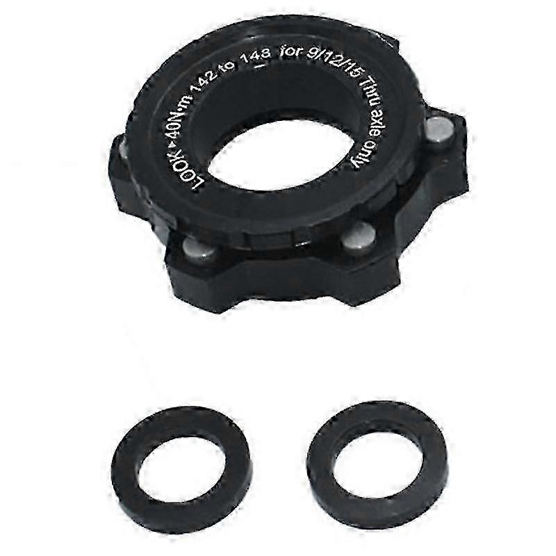 Center Lock Hub Boost Adapter for 6-Hole 12x142 to 12x148 Conversion with Secure Locking Mechanism