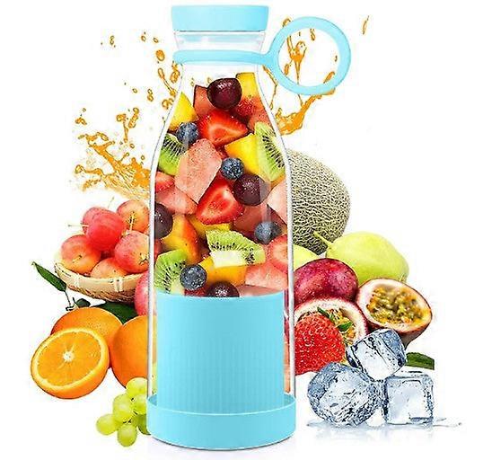 Household Portable Multi-Function Juicer Cup – Rechargeable 420ml (Sky Blue)