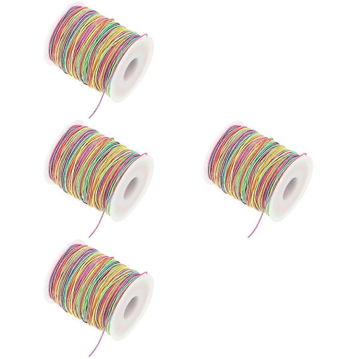 4 Rolls Colorful Elastic Rope Jewellery Elastic for Bracelets DIY Bracelet Making Cord Beading Thread Beading Cord