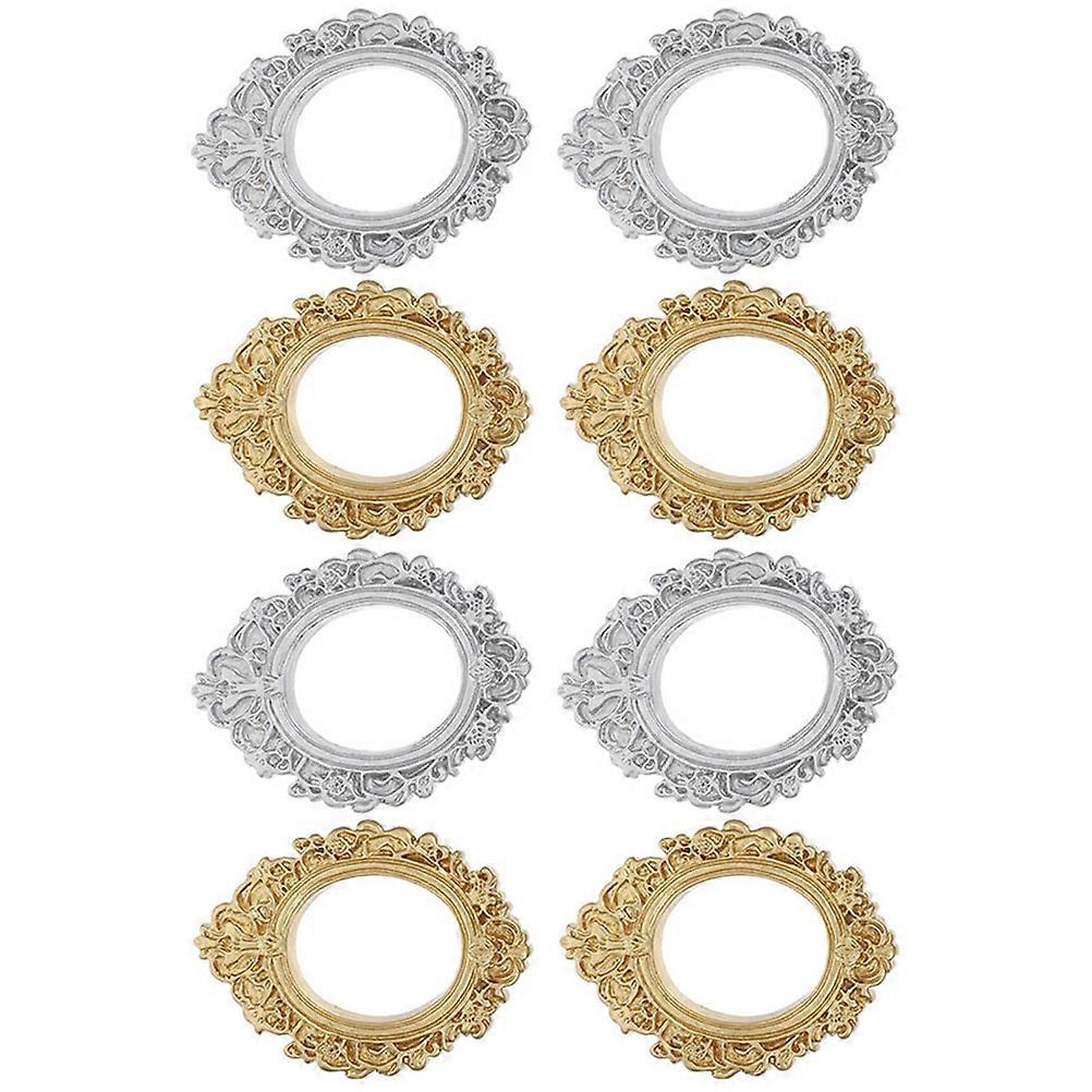 Assorted Color Photo Frame Props for Display 8Pcs Resin Jewelry Frames