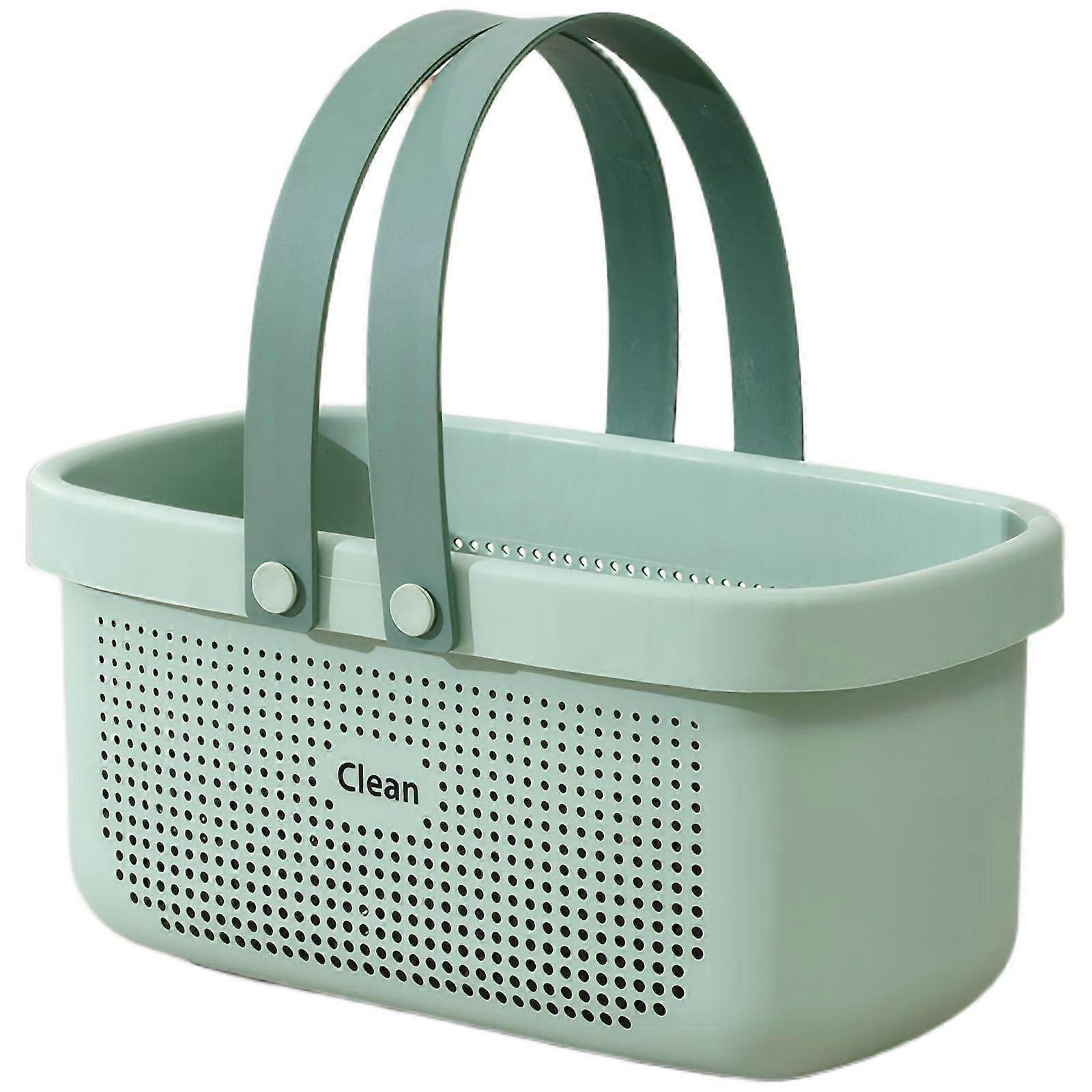 Shower Caddy Basket with Handle for Bathroom Toiletries and Towels, Large Green 31x18x15 cm