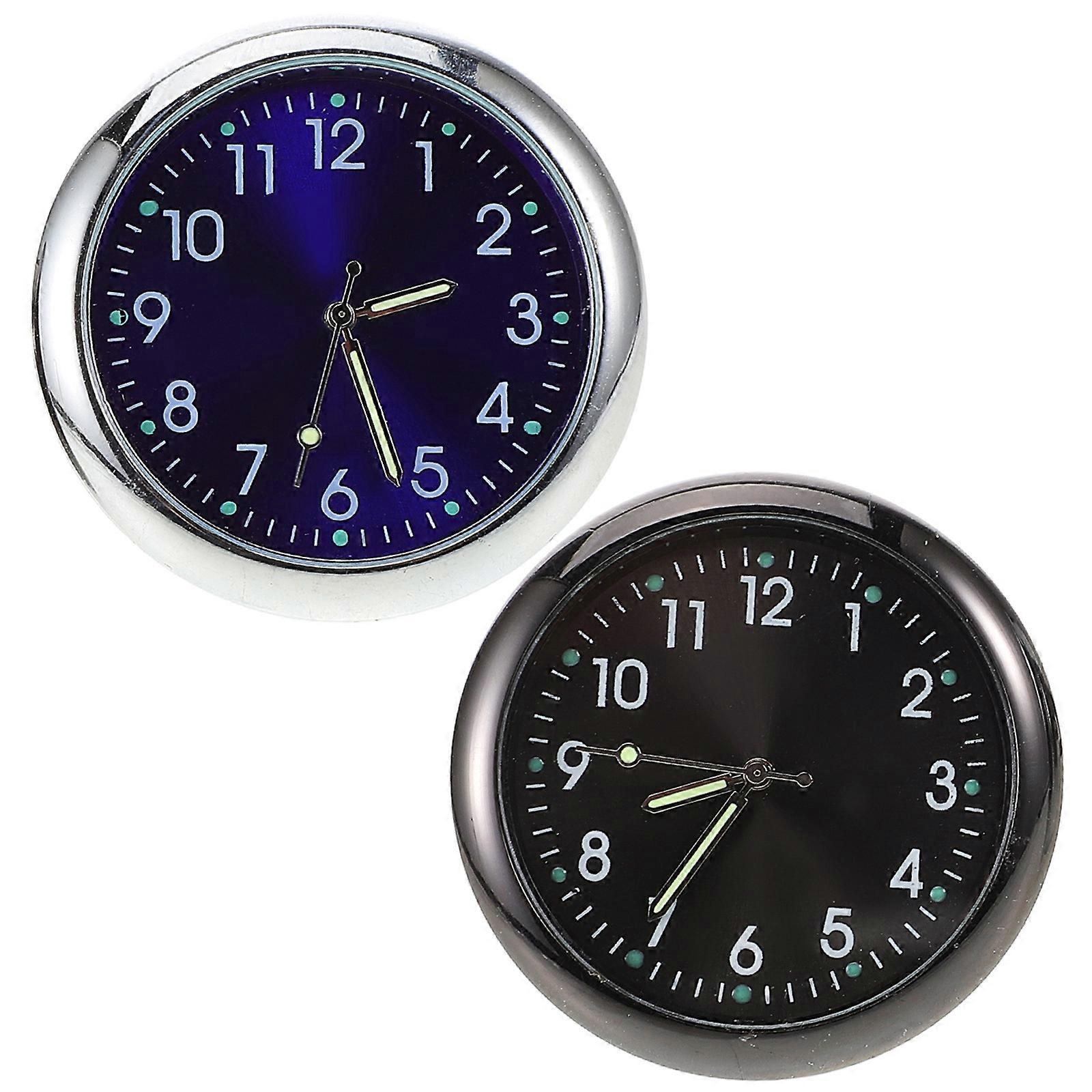 Mini Car Vent Clip Clock for Night Light Decoration 2Pcs