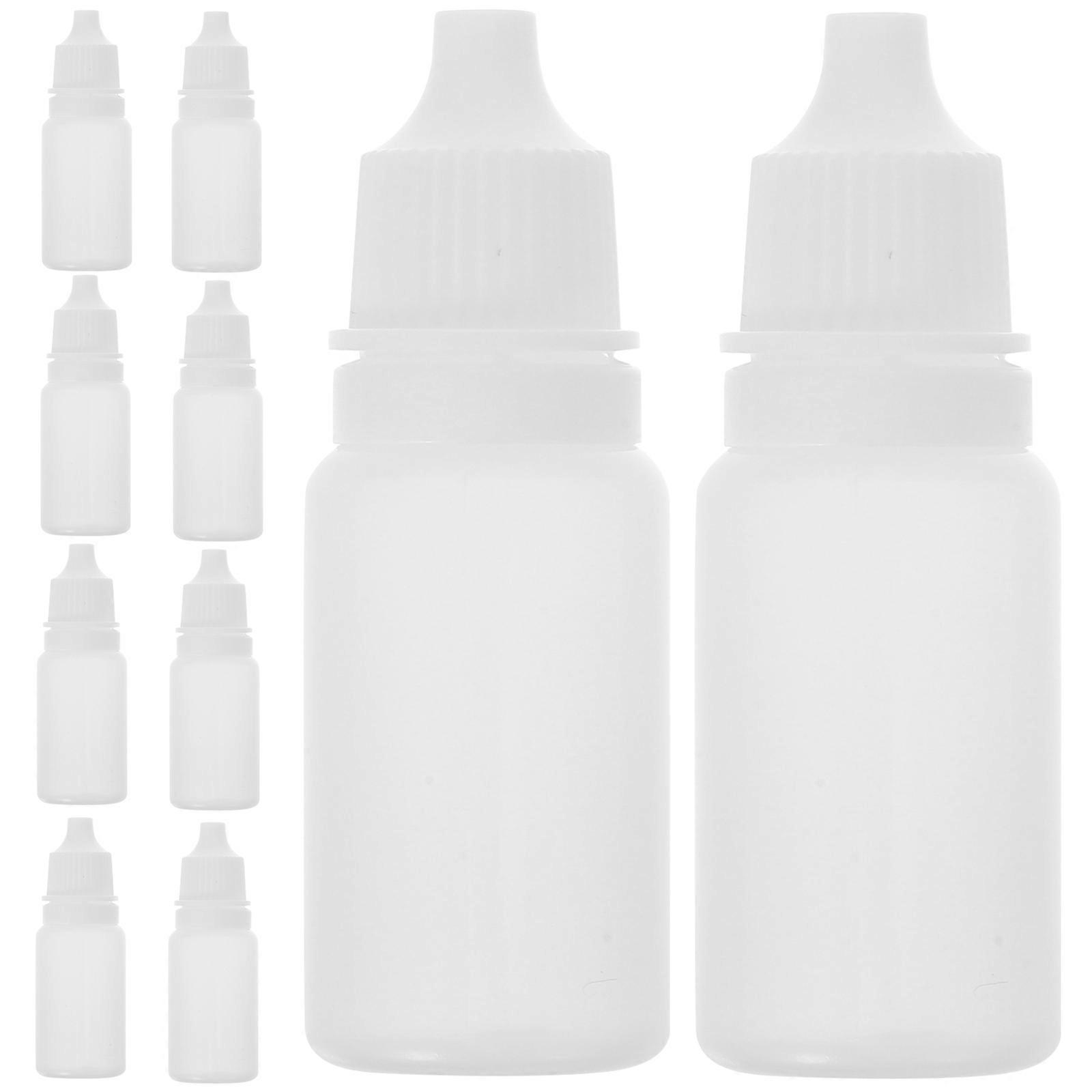 10 Pcs Refillable Portable 10ml Plastic Dropper Bottles for Eye Liquid Squeezable Mini Dispensing Bottles