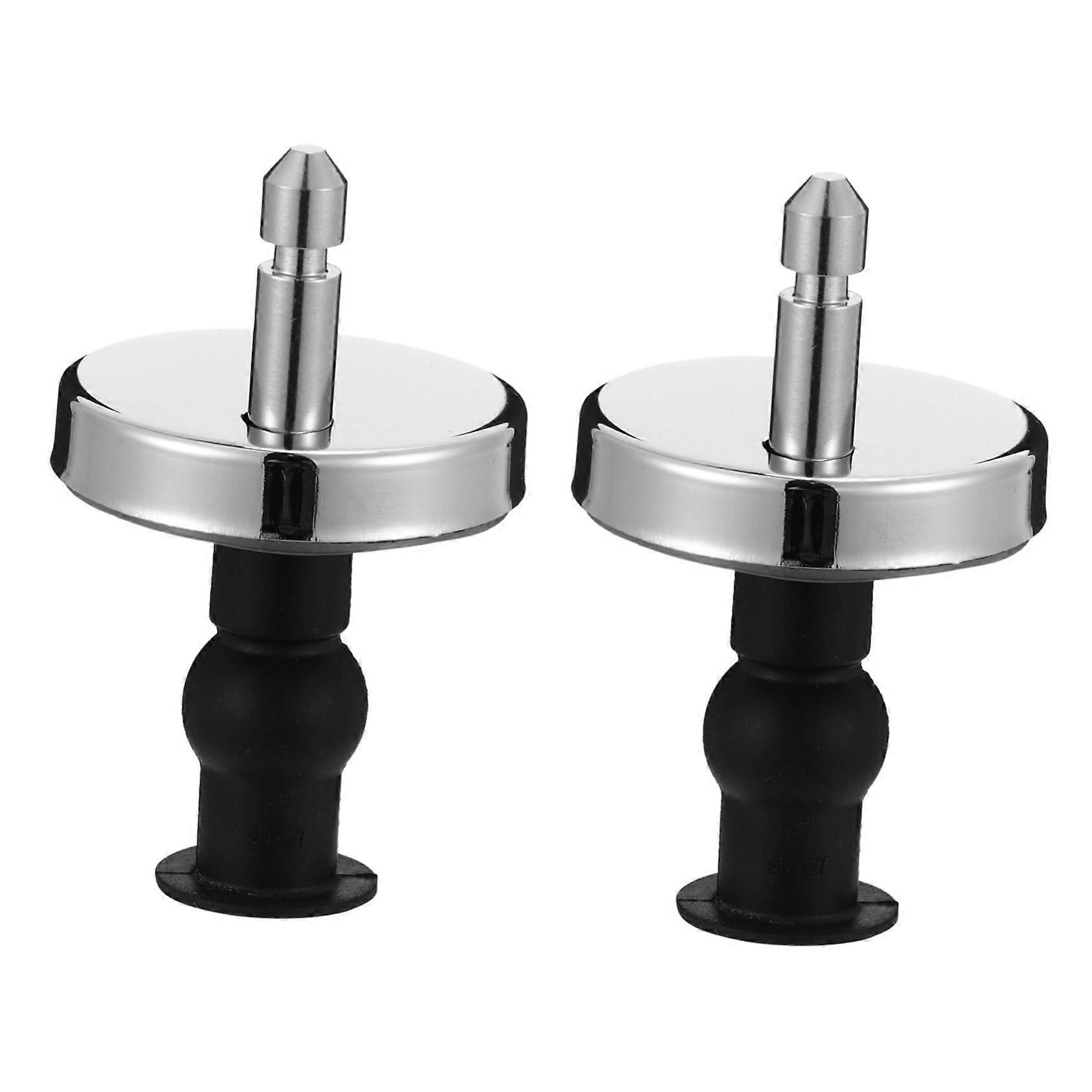 2 Pcs Zinc Alloy Toilet Seat Hinges Replacement Kit with Quick Release Design for Secure Fit