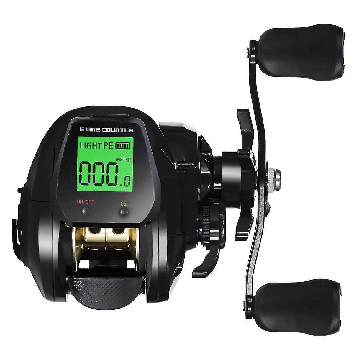 Electronic Baitcasting Fishing Reel LED Screen High Speed, Right