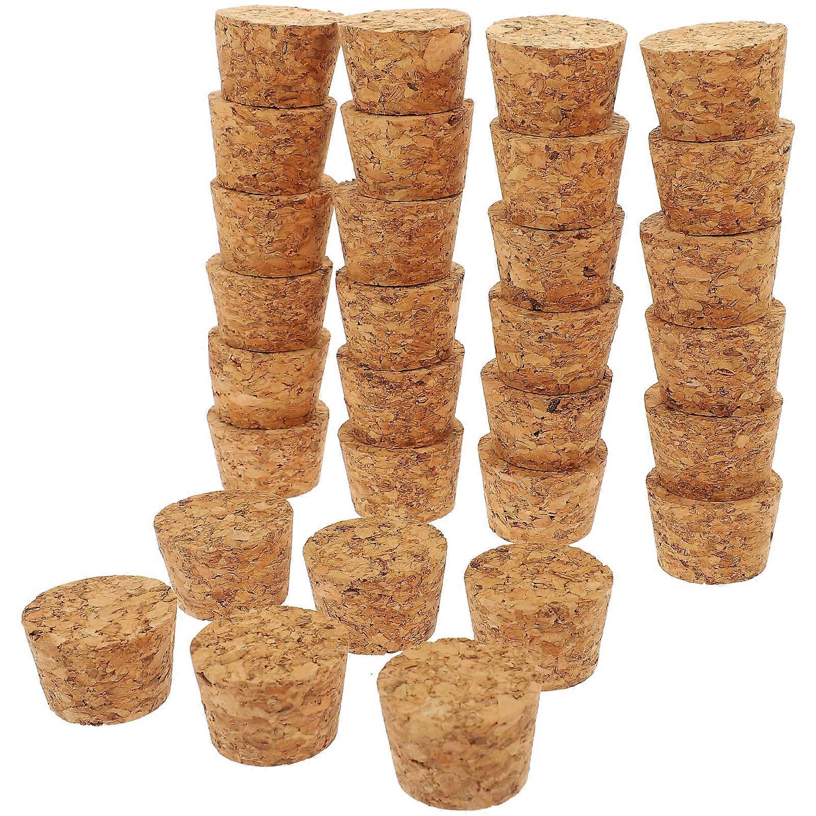 30pcs Stoppers Stoppers Replacement Wood Plugs Cone Shape Corks