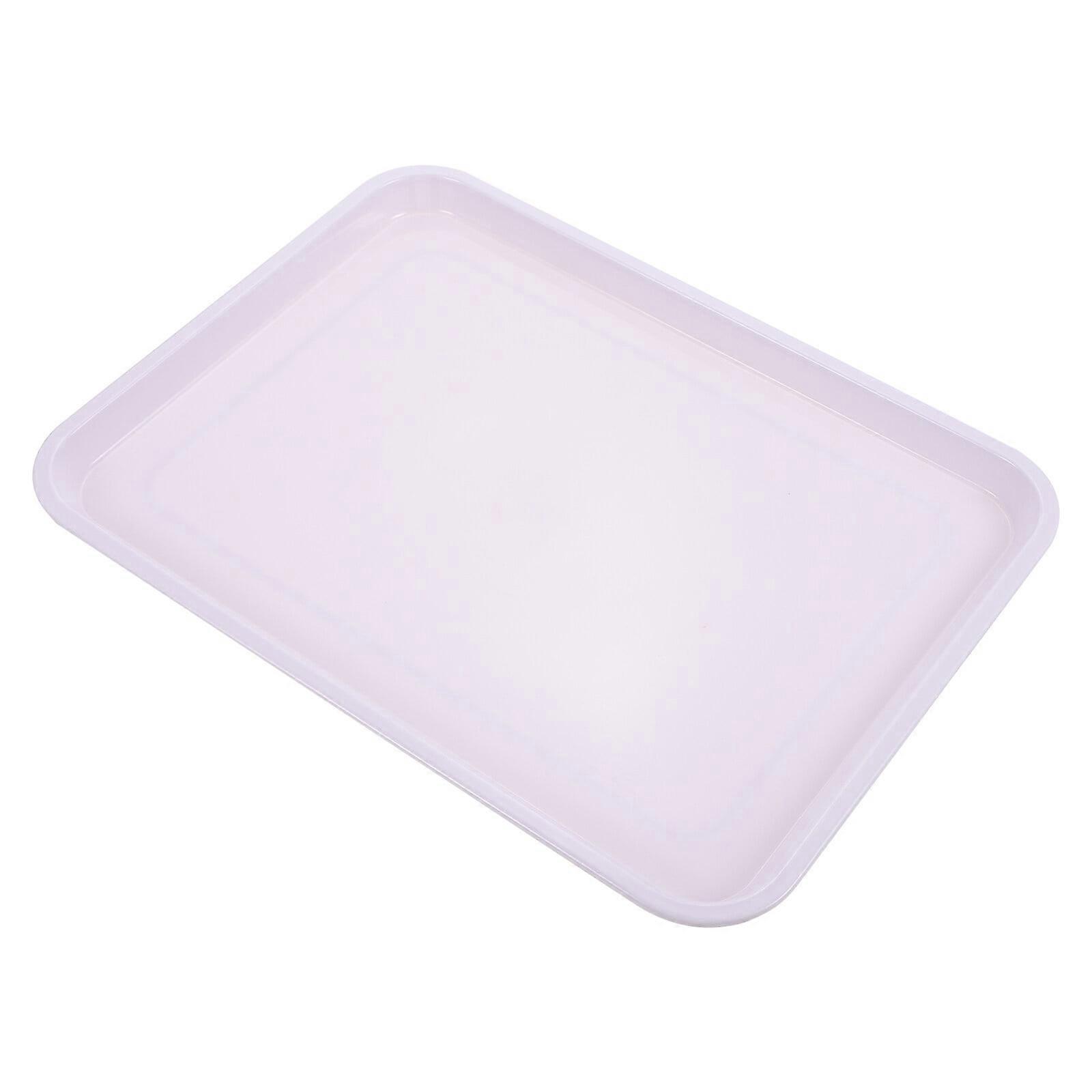 Tray Rectangular Plastic Trays to Serve Food Child Container Crafts White
