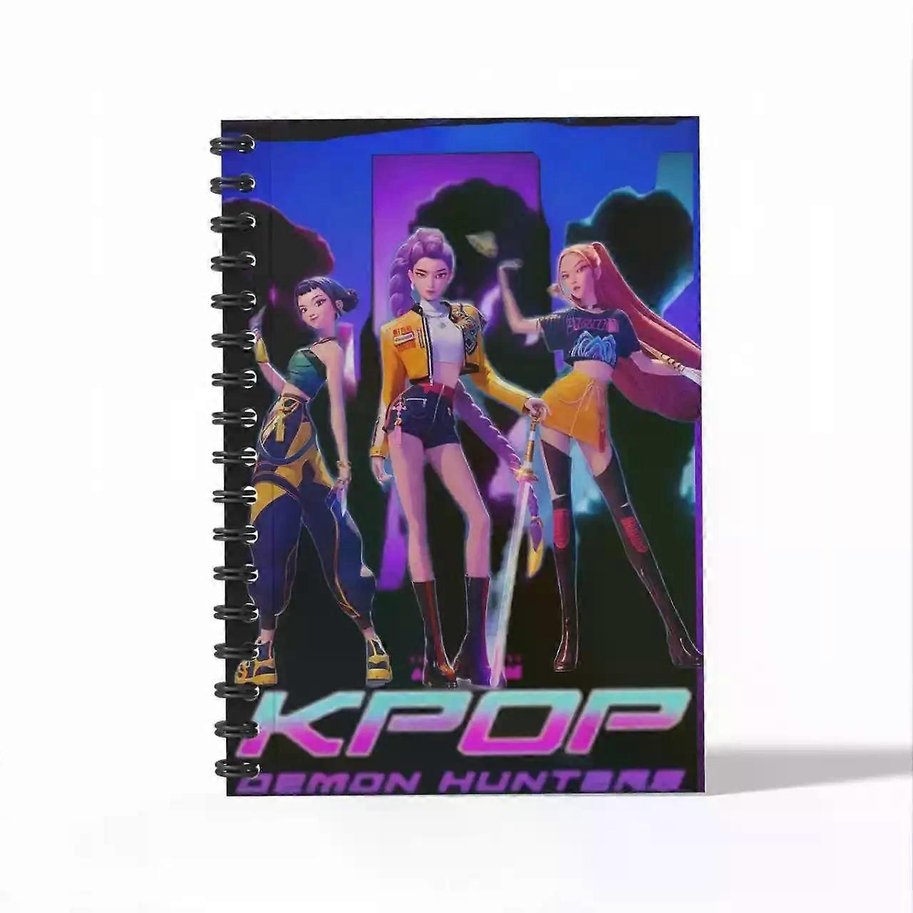 KPOP Witch Hunter Circle Notebook Cartoon Notebook Student Classroom Notes Star chasing Collection Portable Size