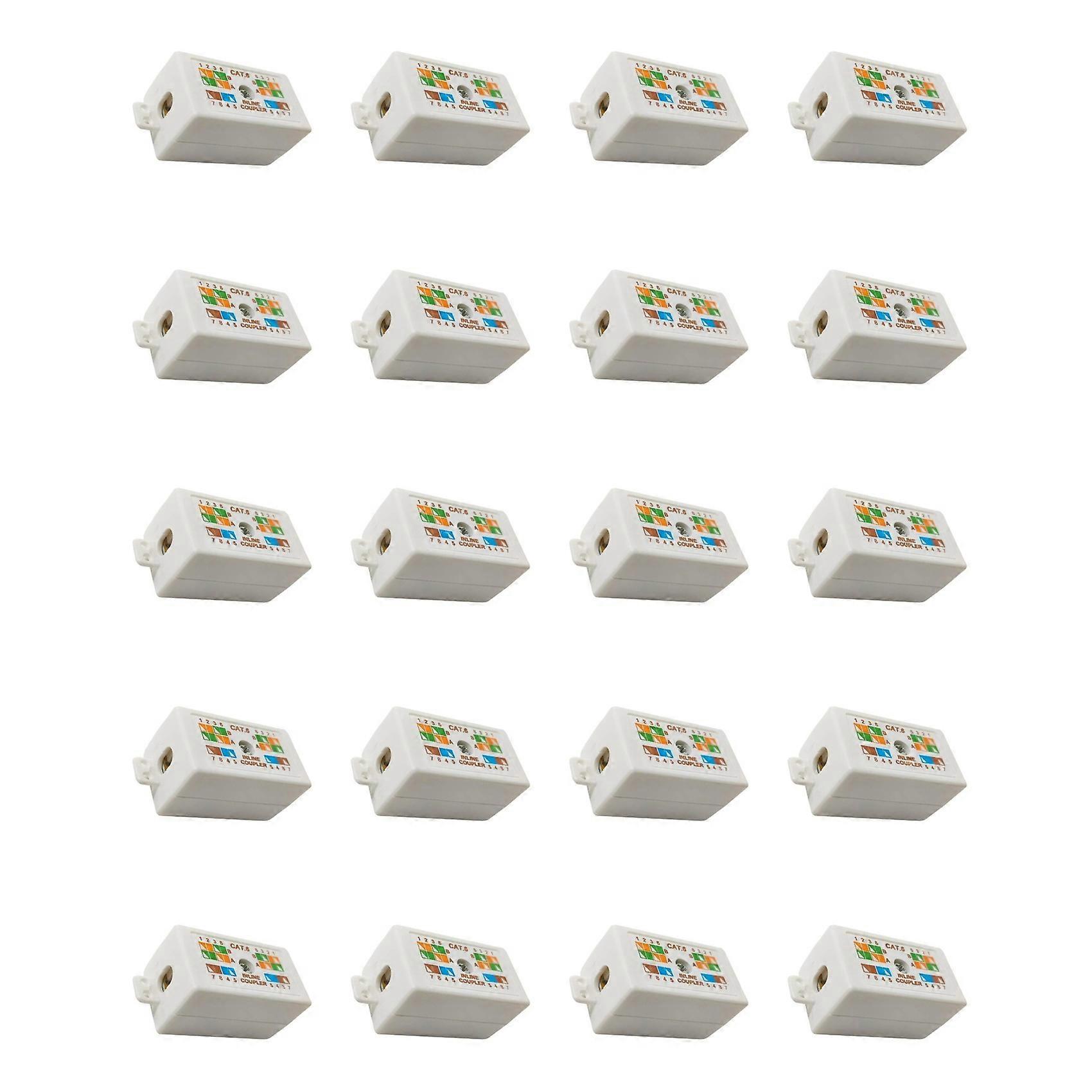 20X RJ45 Cat6 Junction Box for Ethernet Networking Cable Connection Accessories