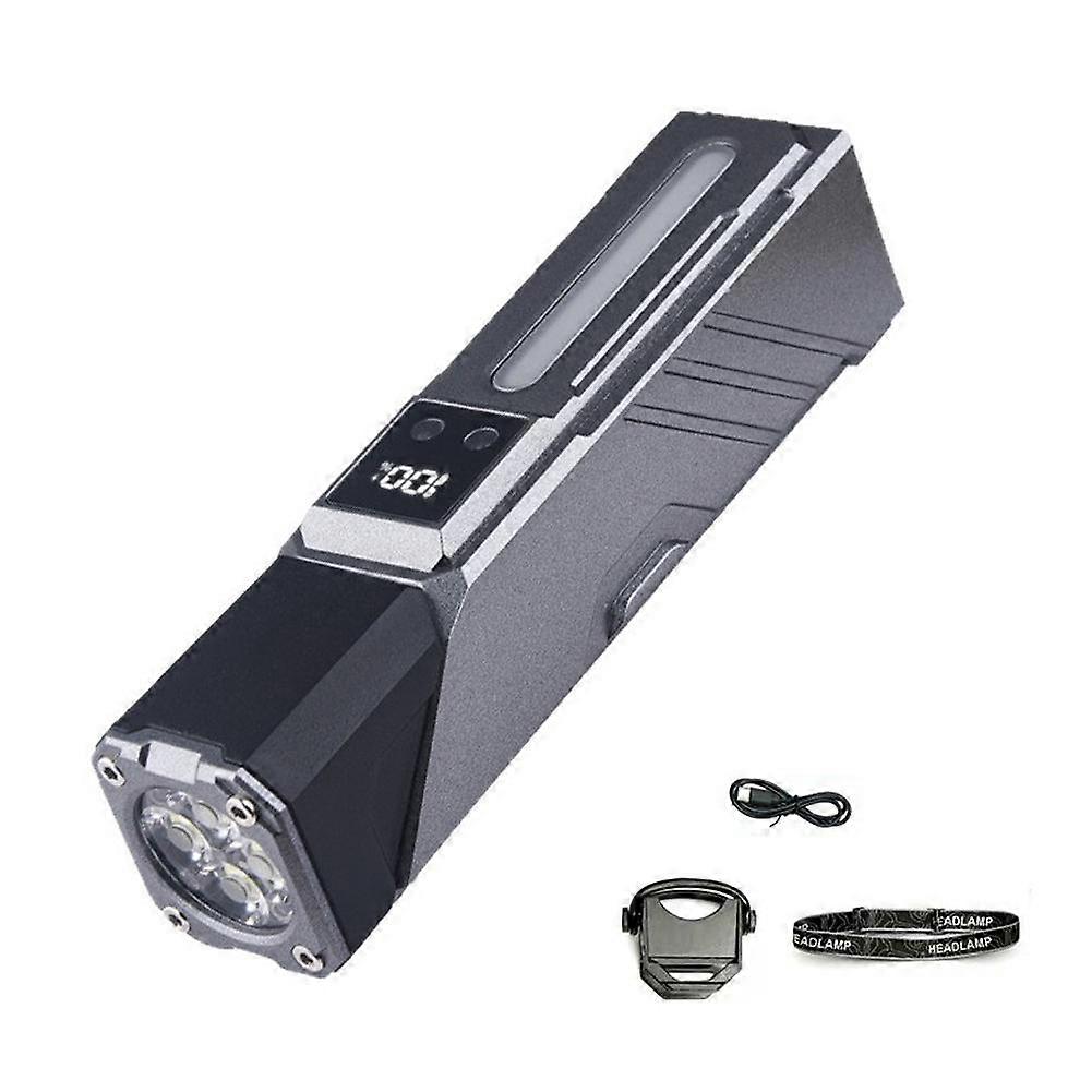 Corner-Mounted LED Light Strip with Magnetic Attachment & Work Light