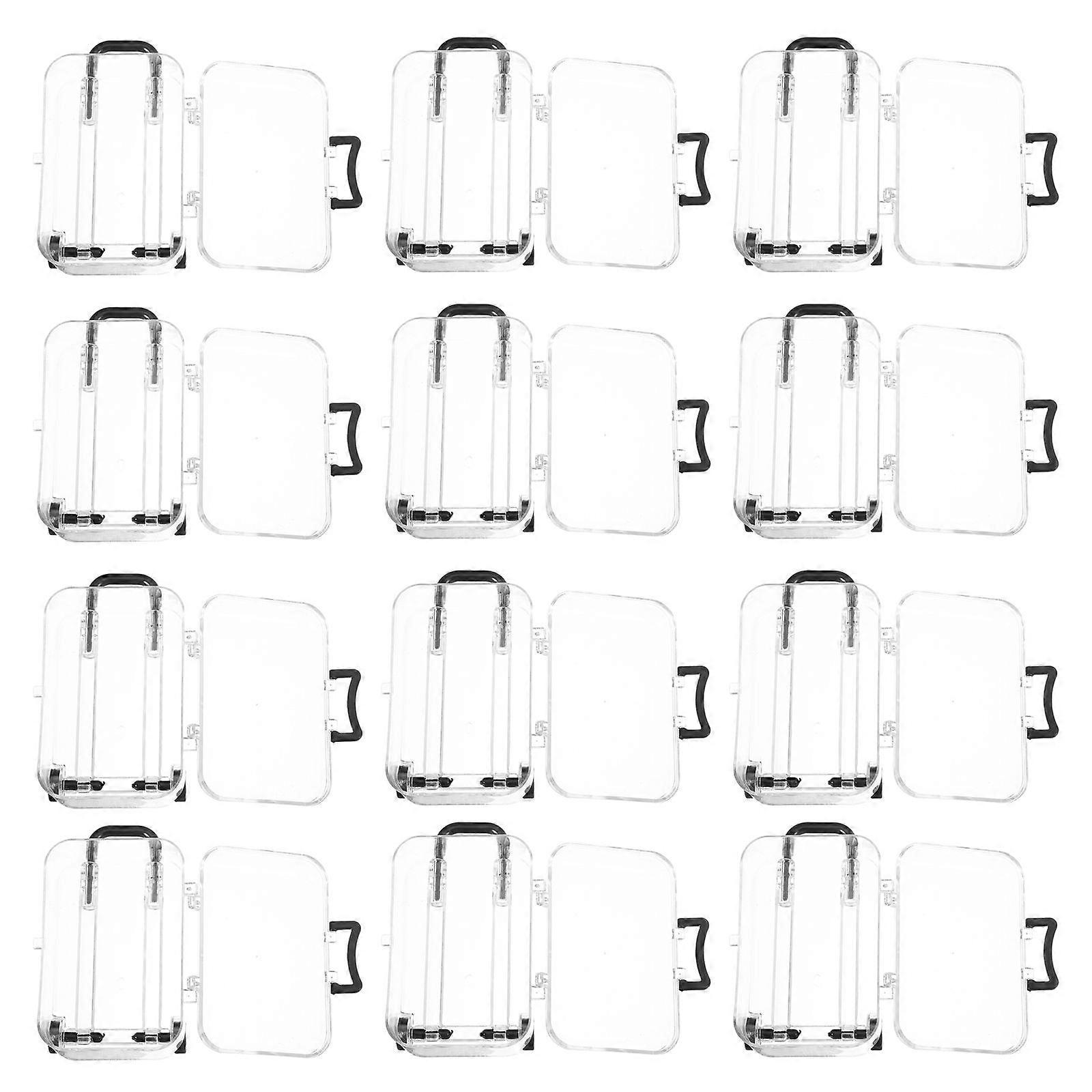Mini Plastic Suitcase Candy Box for Storage Use 12Pcs Black Creative Design