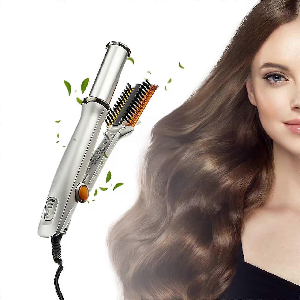 2 in 1 Hair Straightener and Curler with Rotating Barrel, 3 Heat Settings, Fast Heat for All Hair Types
