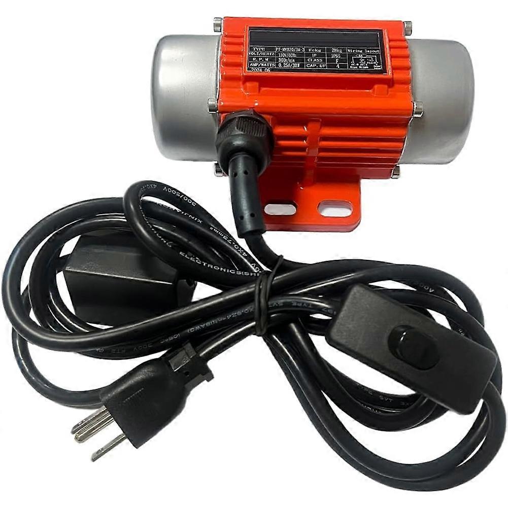 Concrete Vibration Motor Single Phase AC 110V 3600RPM Vibration Motor with Power Plug for Shaker Table 30W US Plug