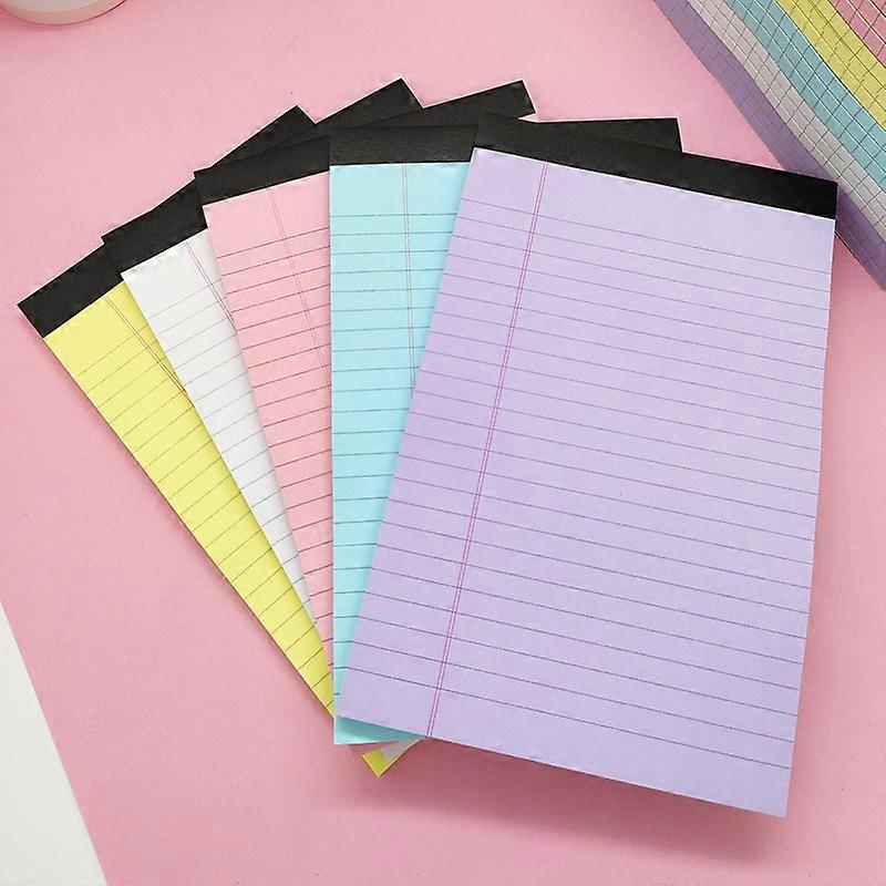 50sheet1pcs High-value Ins Paper A5 Student Word Color Notebook Horizontal Line Book Sticky Note Book Draft Paper Memo Pad