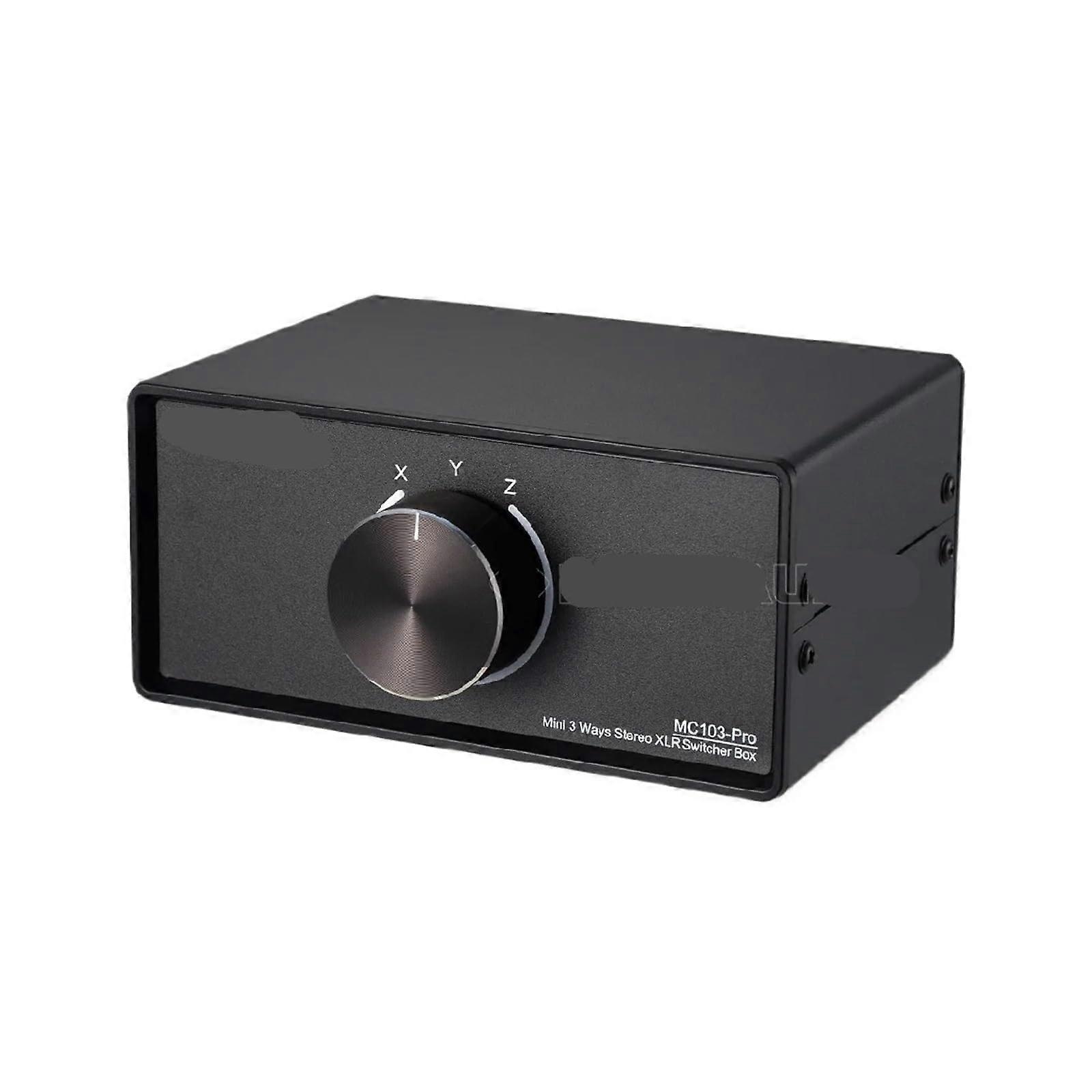 3Way Passive XLR Audio Switcher Stereo Balanced Splitter Box 3in1 or 1in3 No Power Required