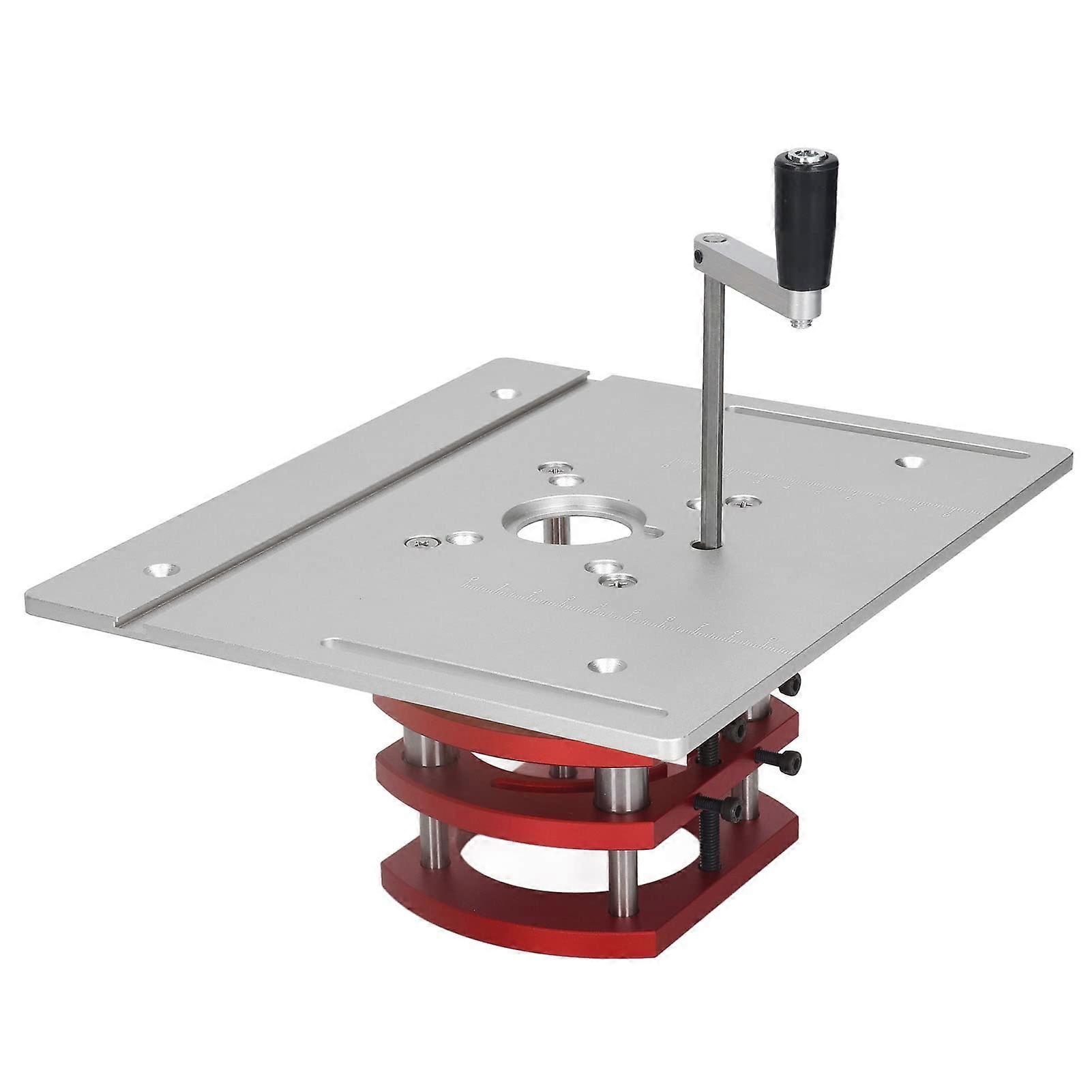 Router Table with Aluminum Router Lift Insert Plate for Woodworking and Precise Height Adjustment