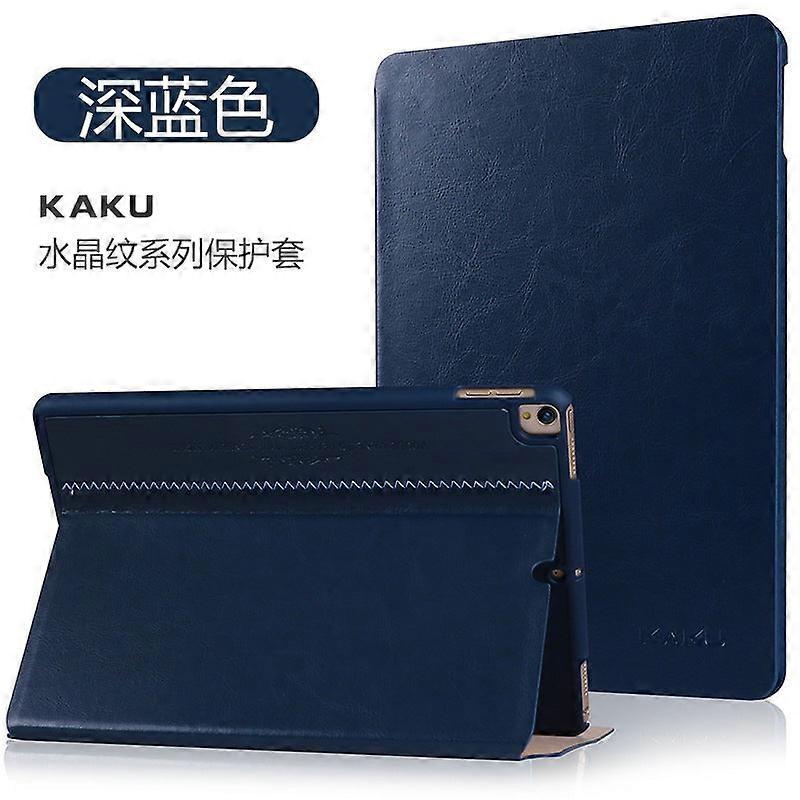 Stylish Case For Ipad 12.9 2015 Old Dark Blue Leather Buttons