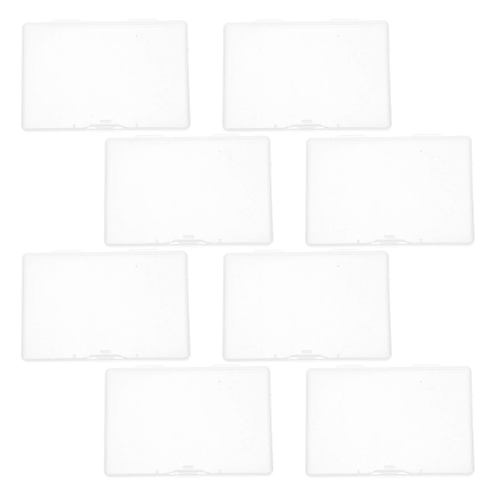 Transparent Plastic Business Card Holder for Storage Portable Lightweight Compact Design Water Resistant 8pcs