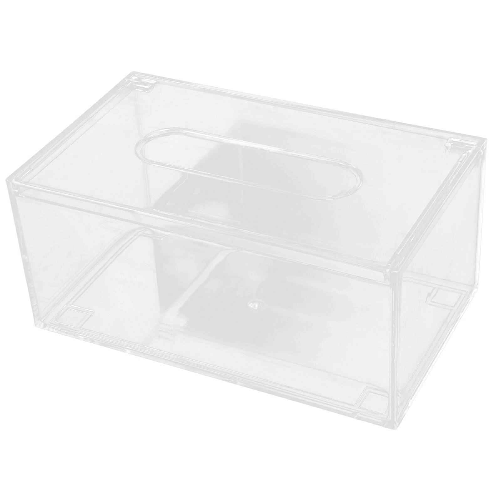 Napkin Holder For Home Office Clear Tissue Holder Rectangular Simple Elegant Design 1Set