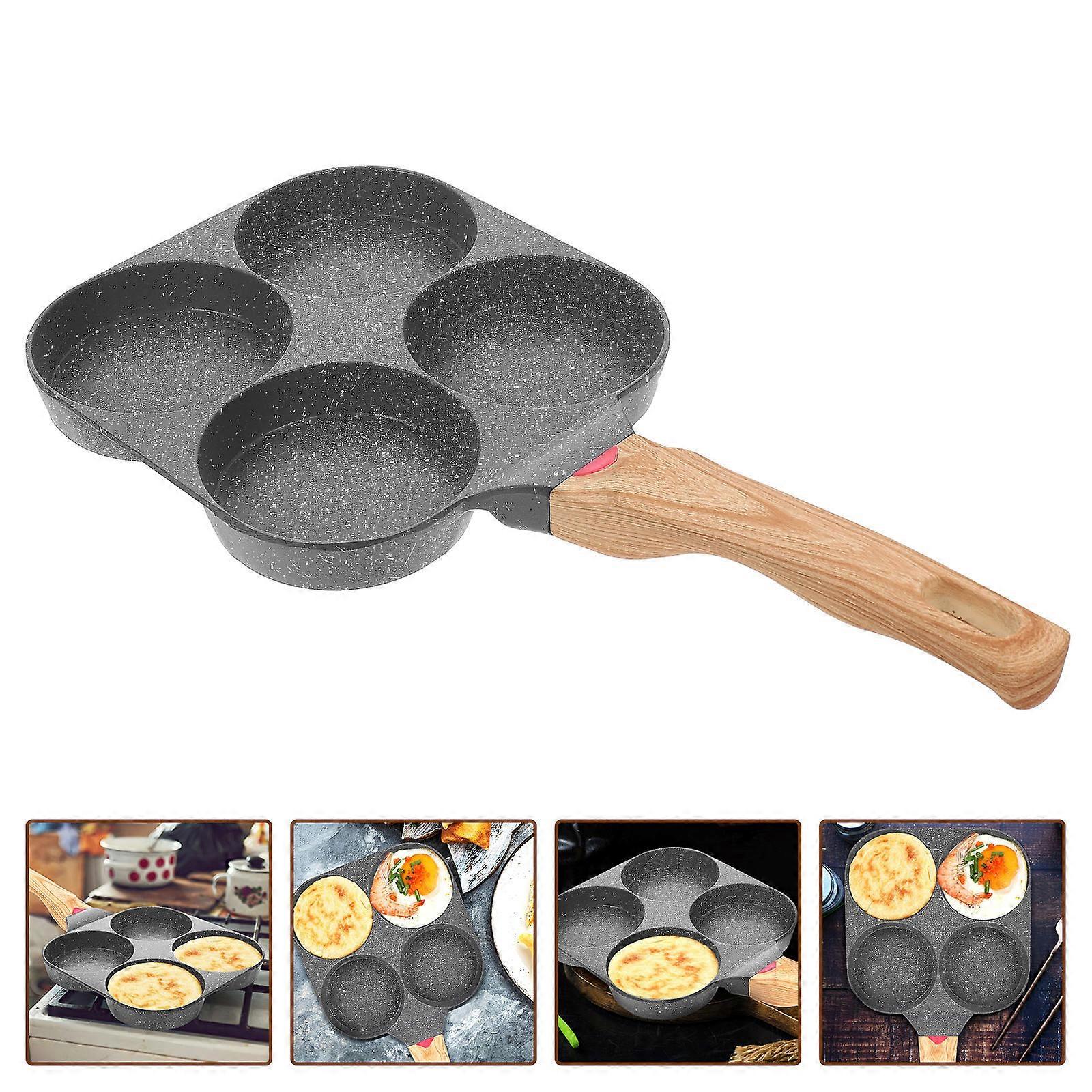 Four-Hole Pan Non-Stick Even Heat Distribution Breakfast Making 1Pack