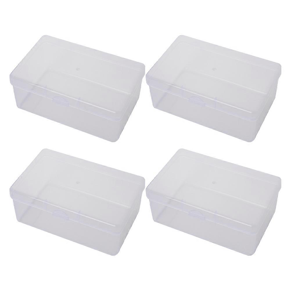 Desktop Storage Organizer for Cotton Pads Box 4Pcs White Makeup Box