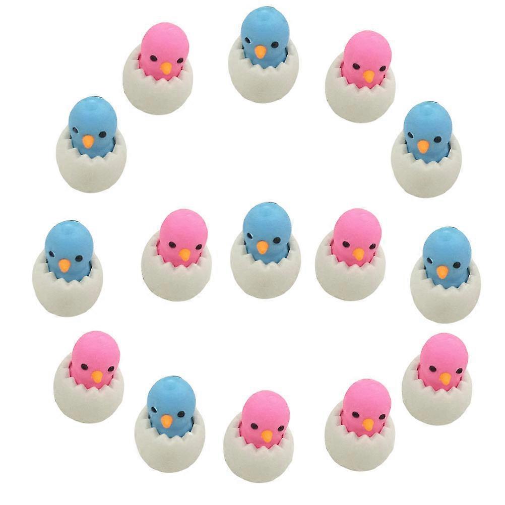 Chick Shaped Eraser Decorative Erasers for Students 15Pcs Assorted Colors
