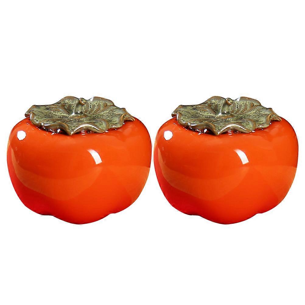 Tea Leaf Gift Jar Ceramic Sealed Tea Container for Storage 2Pcs