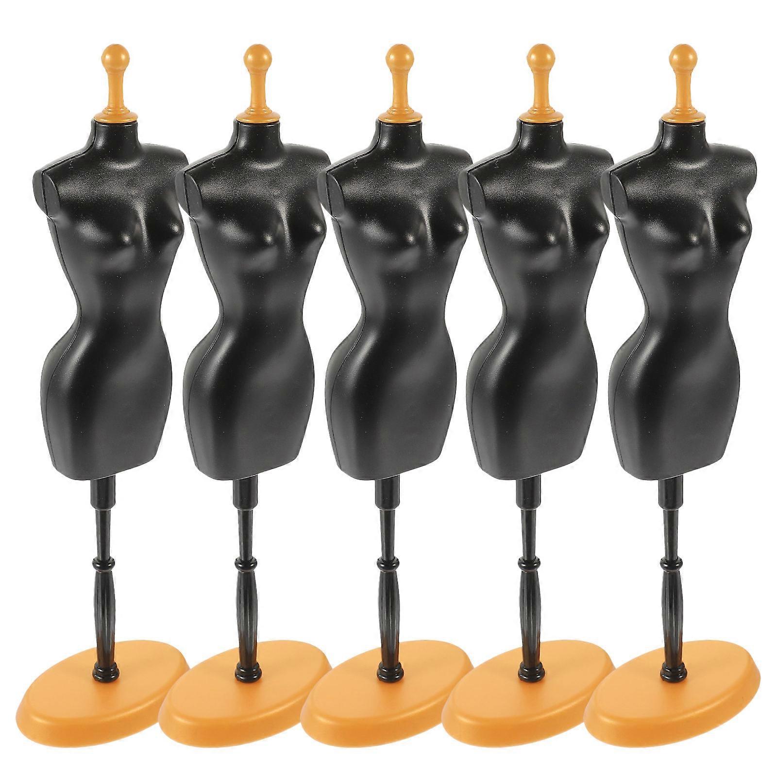 Doll Garment Mannequin Model for Display 5Pcs Plastic Clothes Holders