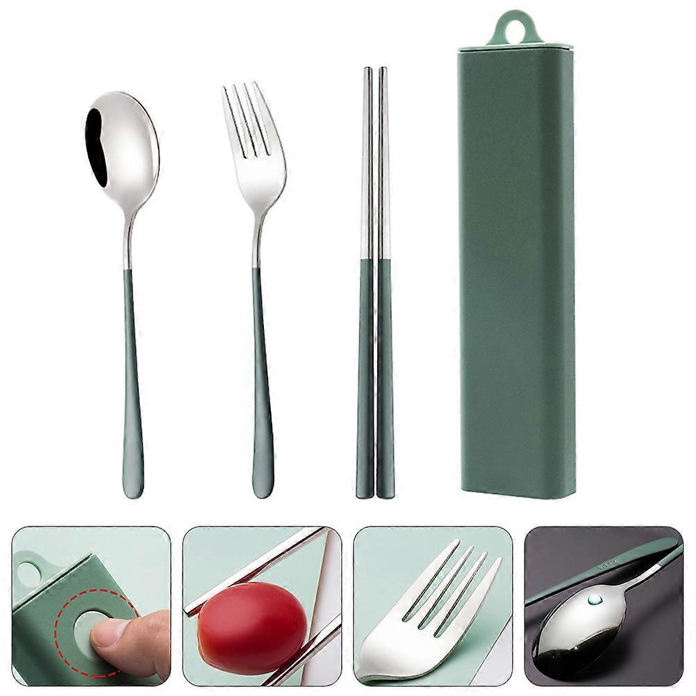 Portable Flatware Set Metal Chopsticks for Eating 1Set with Case
