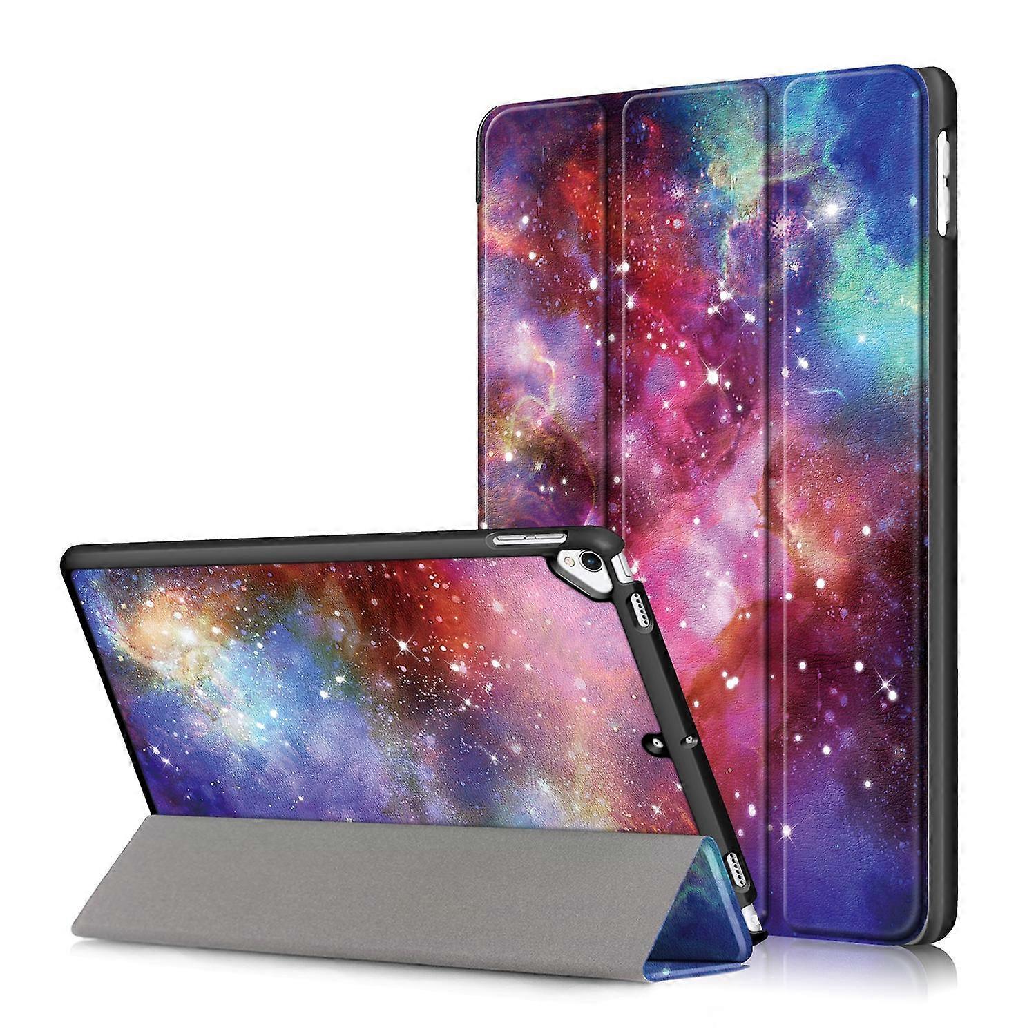 Pattern Printing PU Leather Smart Auto-Wake/Sleep Tri-fold Stand Tablet Shell for iPad 10.2 (2021)/(