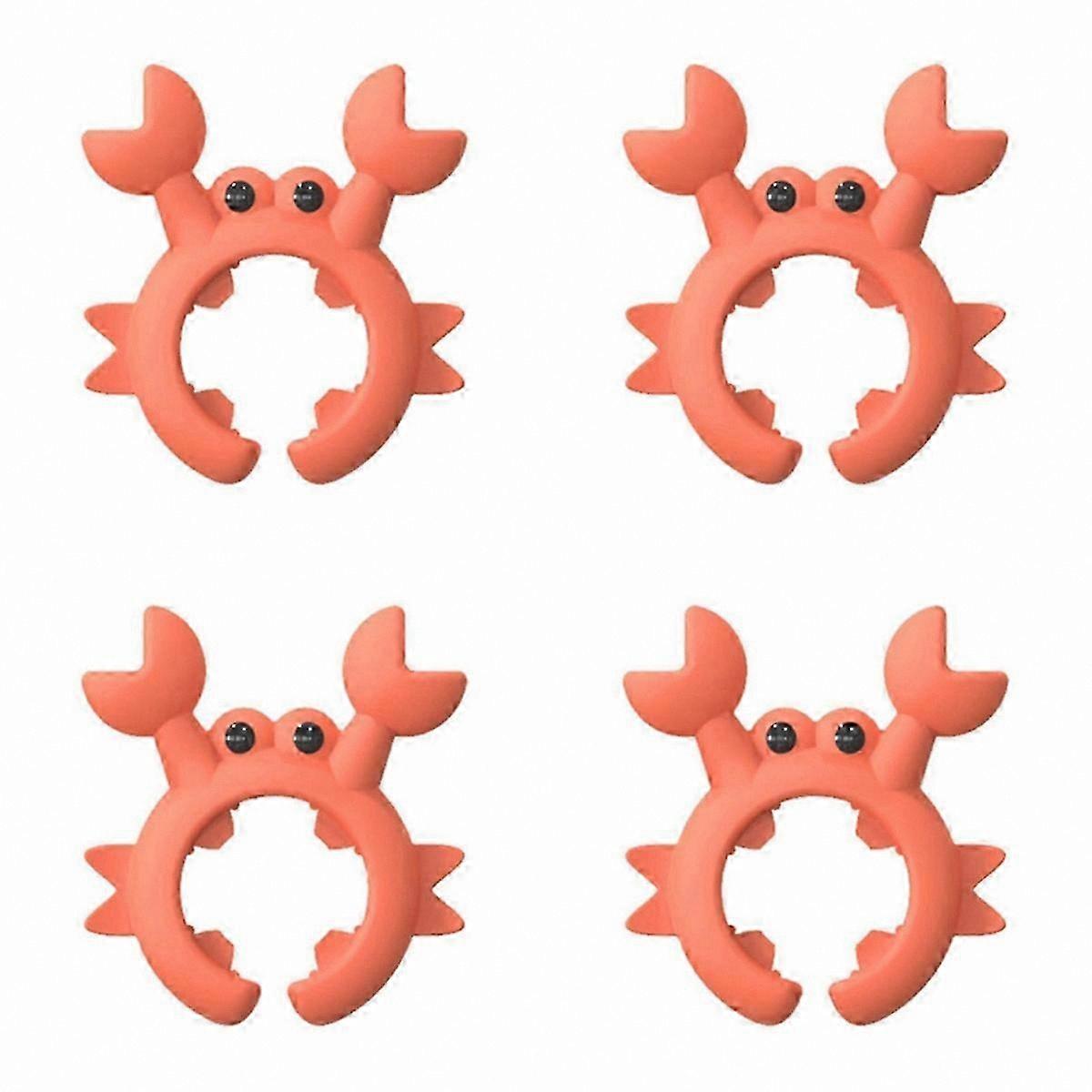 10-Pack Silicone Spatula Holders, Crab Design, Multi-Functional Kitchen Tool Rests