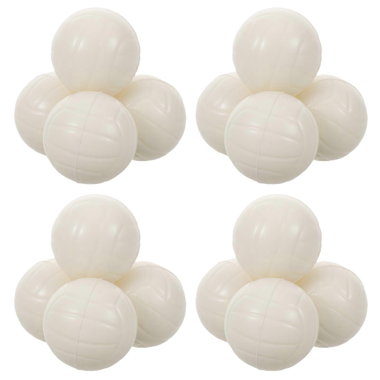 Mini balles anti-stress blanches en PU pour le sport (20 pièces), jouets à presser en forme de ballon de volley-ball