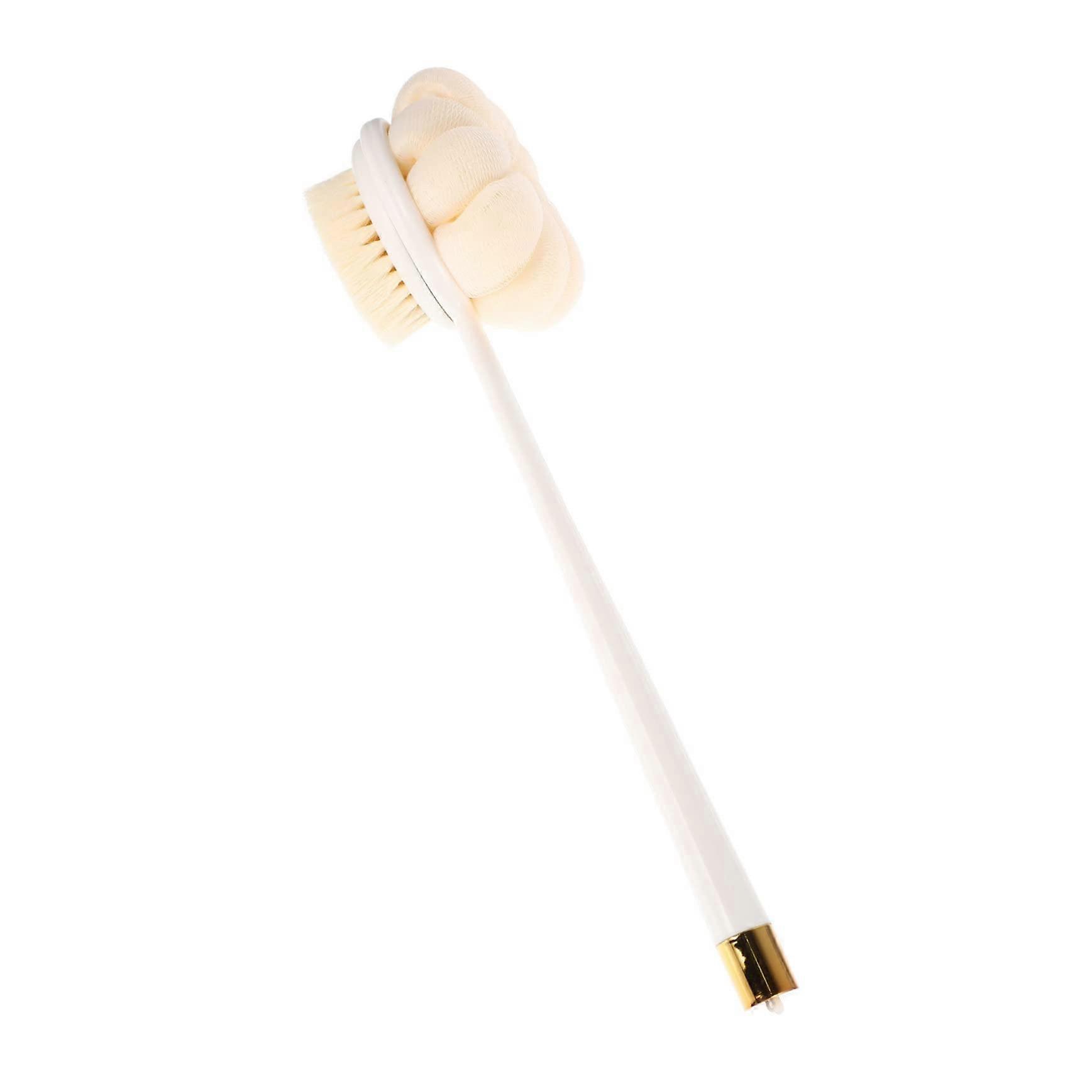 Double Sided Back Scrubber with Long Handle Bath Brush for Gentle Exfoliating and Massage